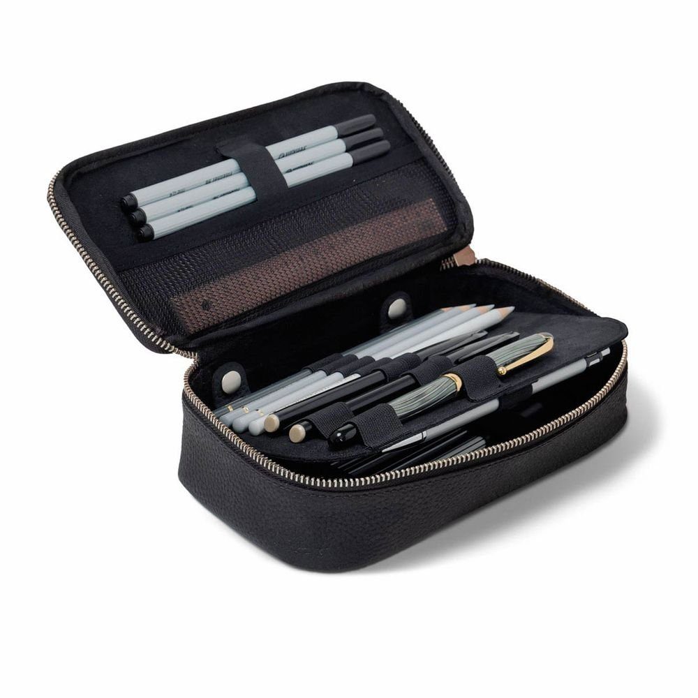 Jahn-Tasche Pencilbag Großes Doppel-Federmäppchen XL, Leder, günstig online kaufen