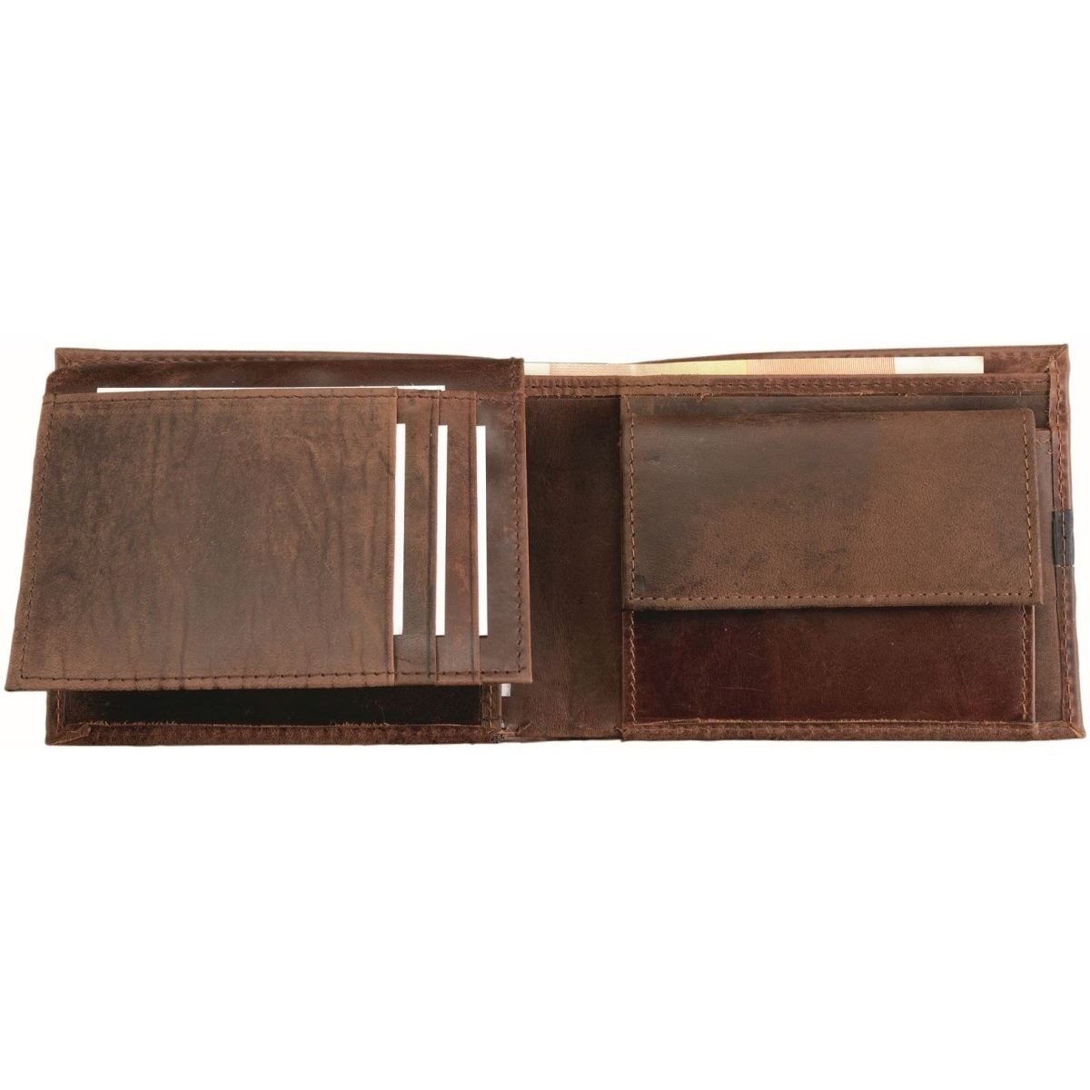 Alassio® Gürteltasche Geldbörse Querformat 12,5x9,5cm Leder braun