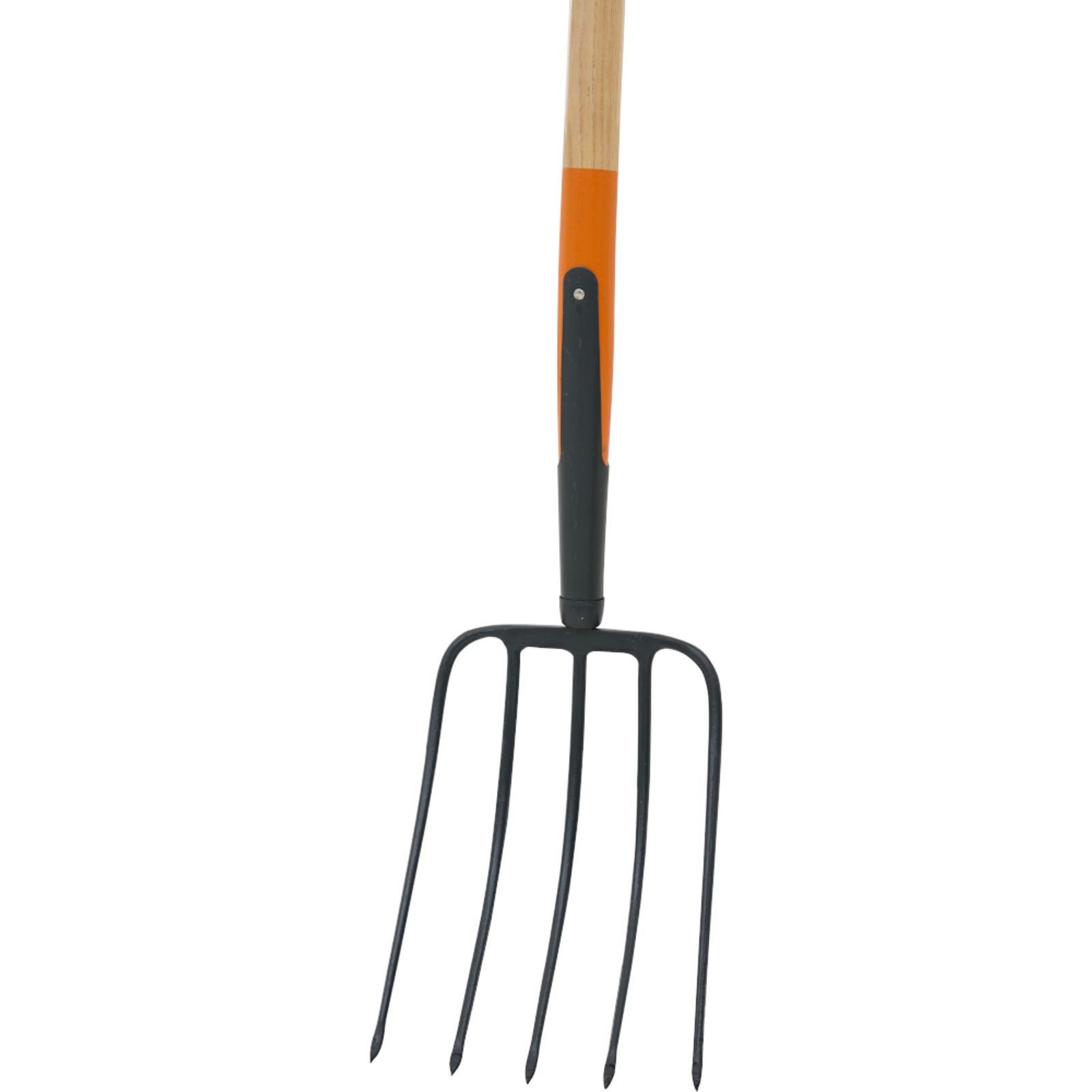 Siena Garden Spatengabel Kompostgabel 5 Zinken 110 cm – robust, ergonomisch, anthrazit-orange