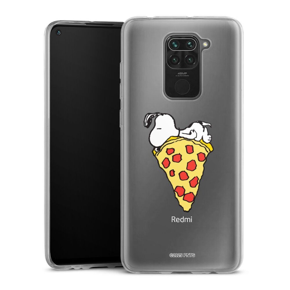 DeinDesign Handyhülle Peanuts Pizza Snoopy Snoopy Pizza, Xiaomi Redmi Note 9 Slim Case Silikon Hülle Ultra Dünn Schutzhülle