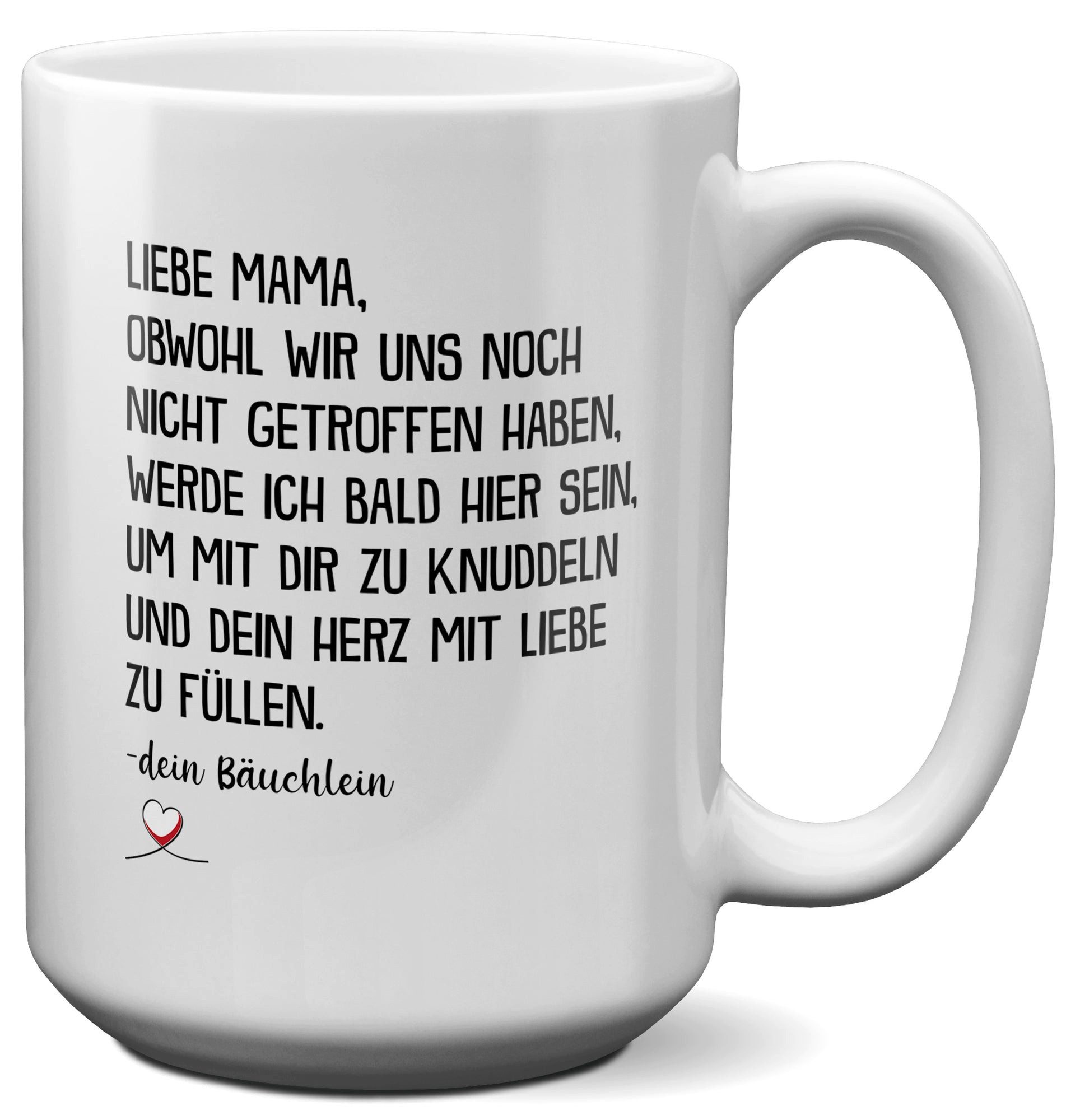 22Feels Tasse Werdende Mama Geschenk Muttertag Schwangerschaft Frauen Babyparty, Keramik, XL, Made In Germany, Spülmaschinenfest