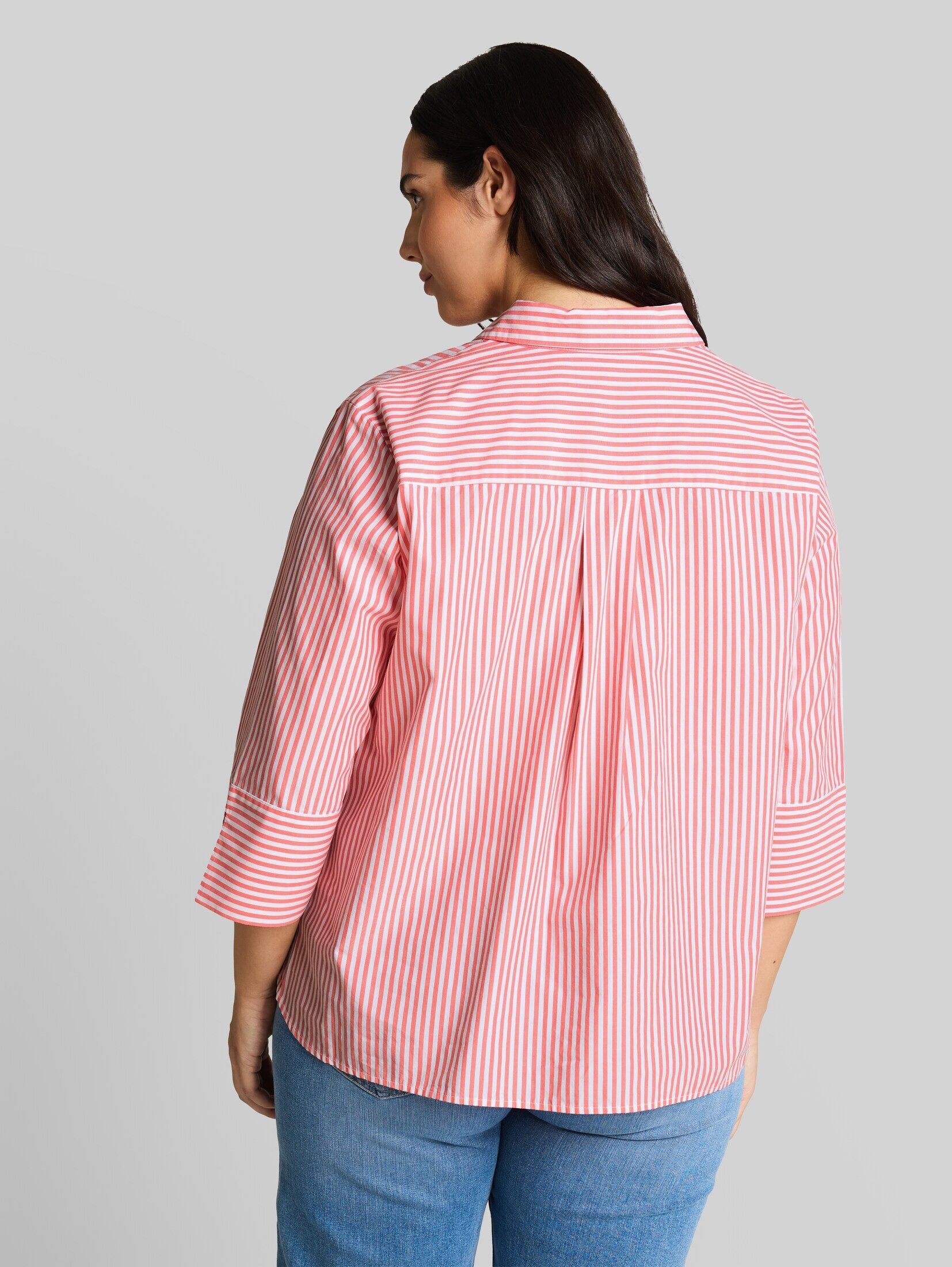 TOM TAILOR PLUS Langarmbluse Blusen & Shirts Plus Size - Hemdbluse mit Streifenmuster
