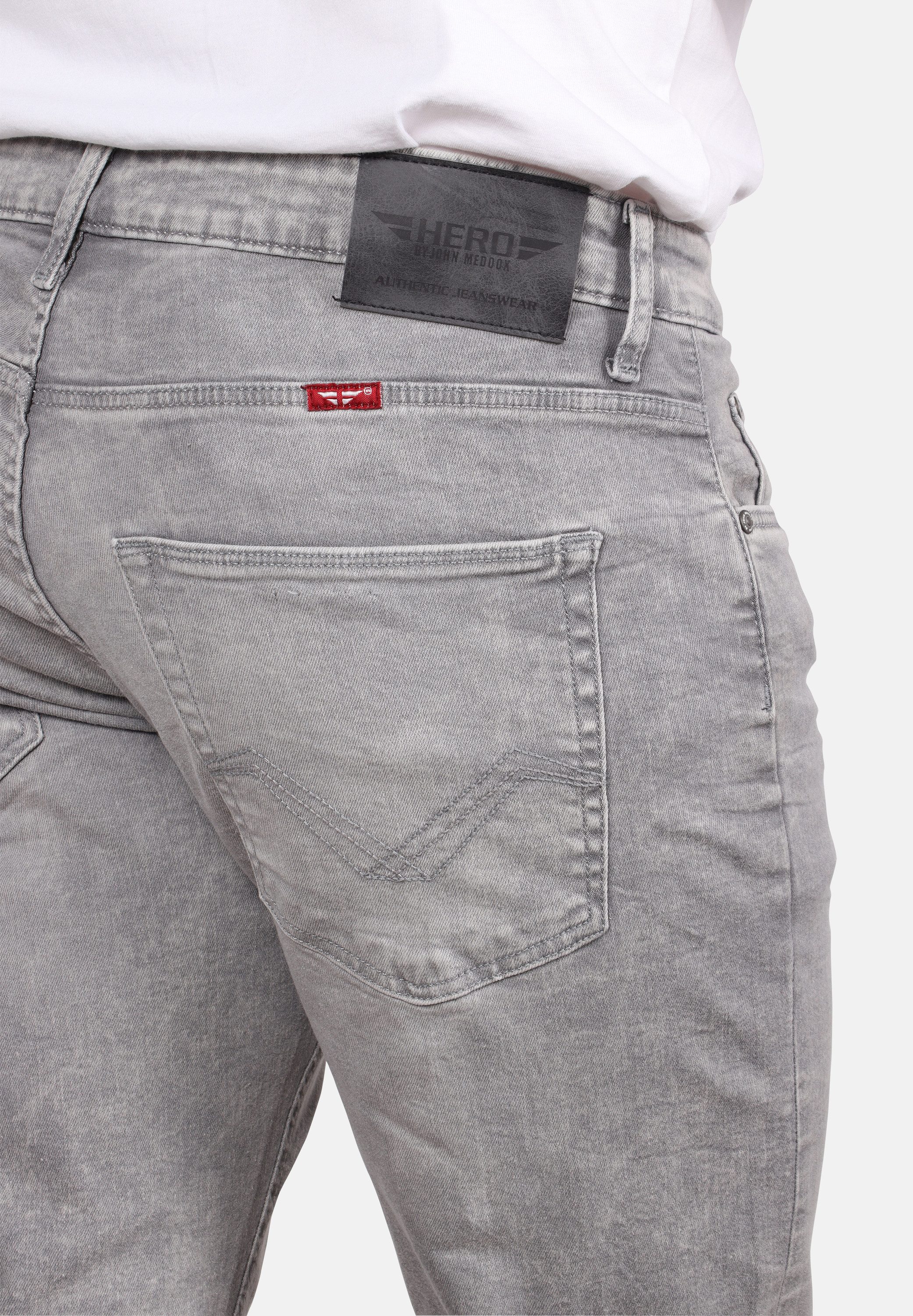 HERO by John Medoox 5-Pocket-Jeans Phoenix Denim BIG Season Straight Cut Stretch Jeans Straight Fit Casual Clean Wash Denim Jeans für Herren