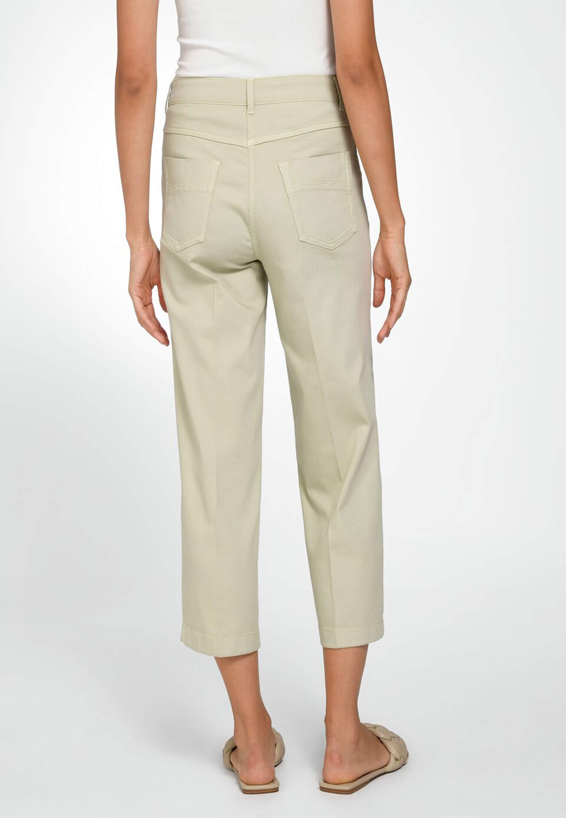 Basler 5-Pocket-Jeans Cotton mit Design DEEP GREEN LICHEN klassischem
