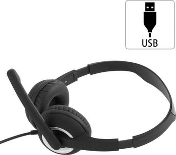 Hama PC-Office-Headset "HS-USB250", Stereo, Schwarz Headset PC-Headset