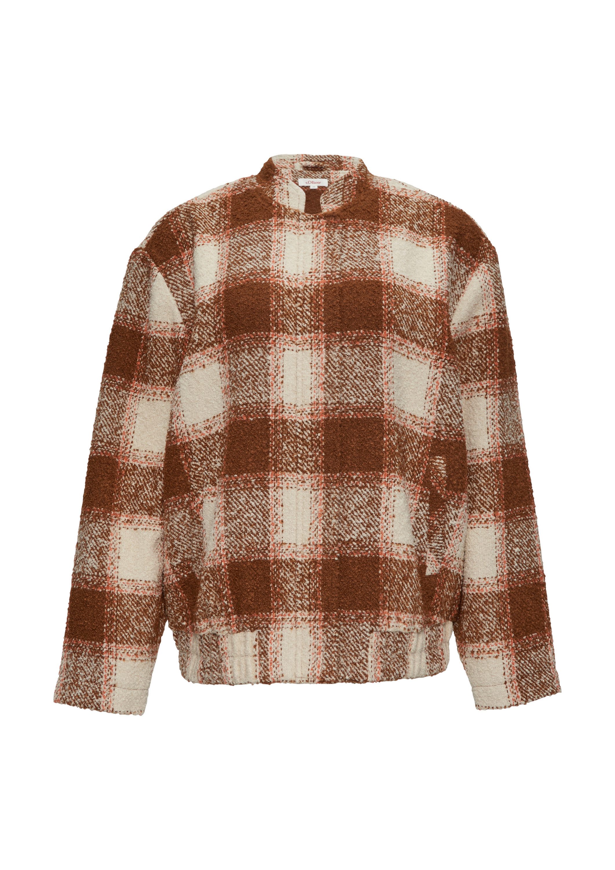 s.Oliver Funktionsjacke Indoor-Jacke Blouson aus Bouclé mit Musterung günstig online kaufen