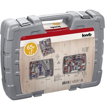 kwb Werkzeugset kwb Werkzeug-Koffer inkl. Werkzeug-Set, 65-teilig, gefüllt, robust, (Set)