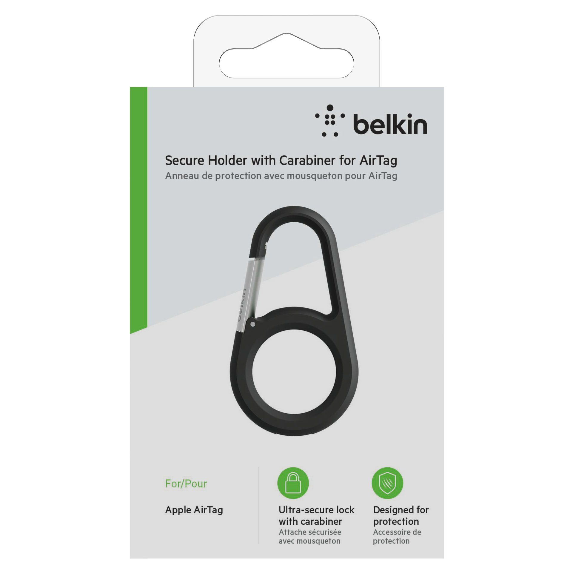 für Apple Holder (1-tlg) Secure mit AirTag Karabiner Belkin Schlüsselanhänger