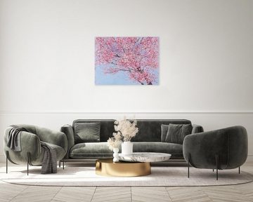 KUNSTLOFT Gemälde Poesie der Kirschblüte 100x75 cm, Leinwandbild 100% HANDGEMALT Wandbild Wohnzimmer