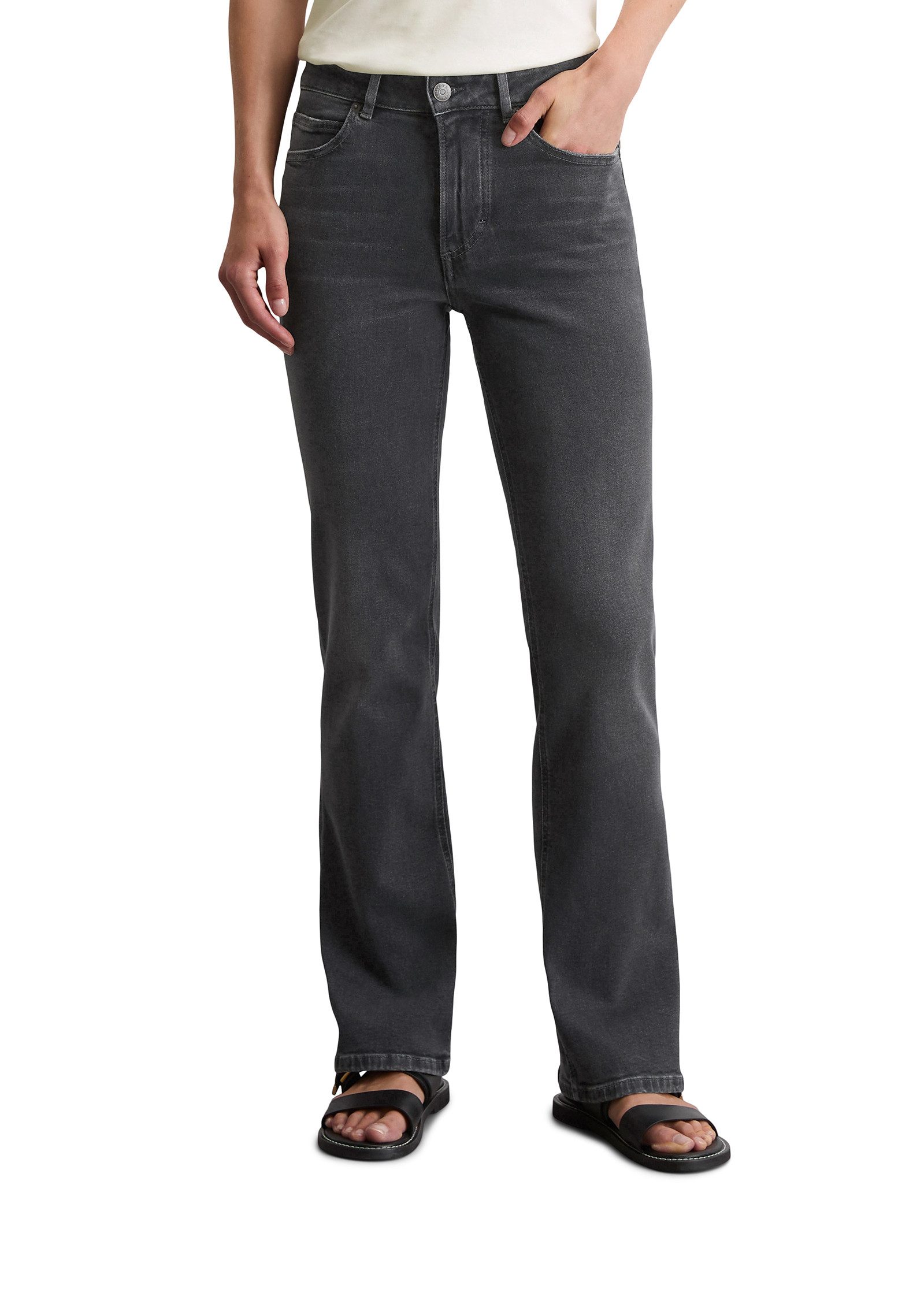 Marc O'Polo 5-Pocket-Jeans KIRUNA flared aus Organic-Cotton-Mix-Stretch günstig online kaufen