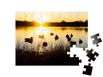 puzzleYOU Puzzle Szenen der Entenjagd, 48 Puzzleteile, puzzleYOU-Kollektionen Enten, Bauernhof-Tiere