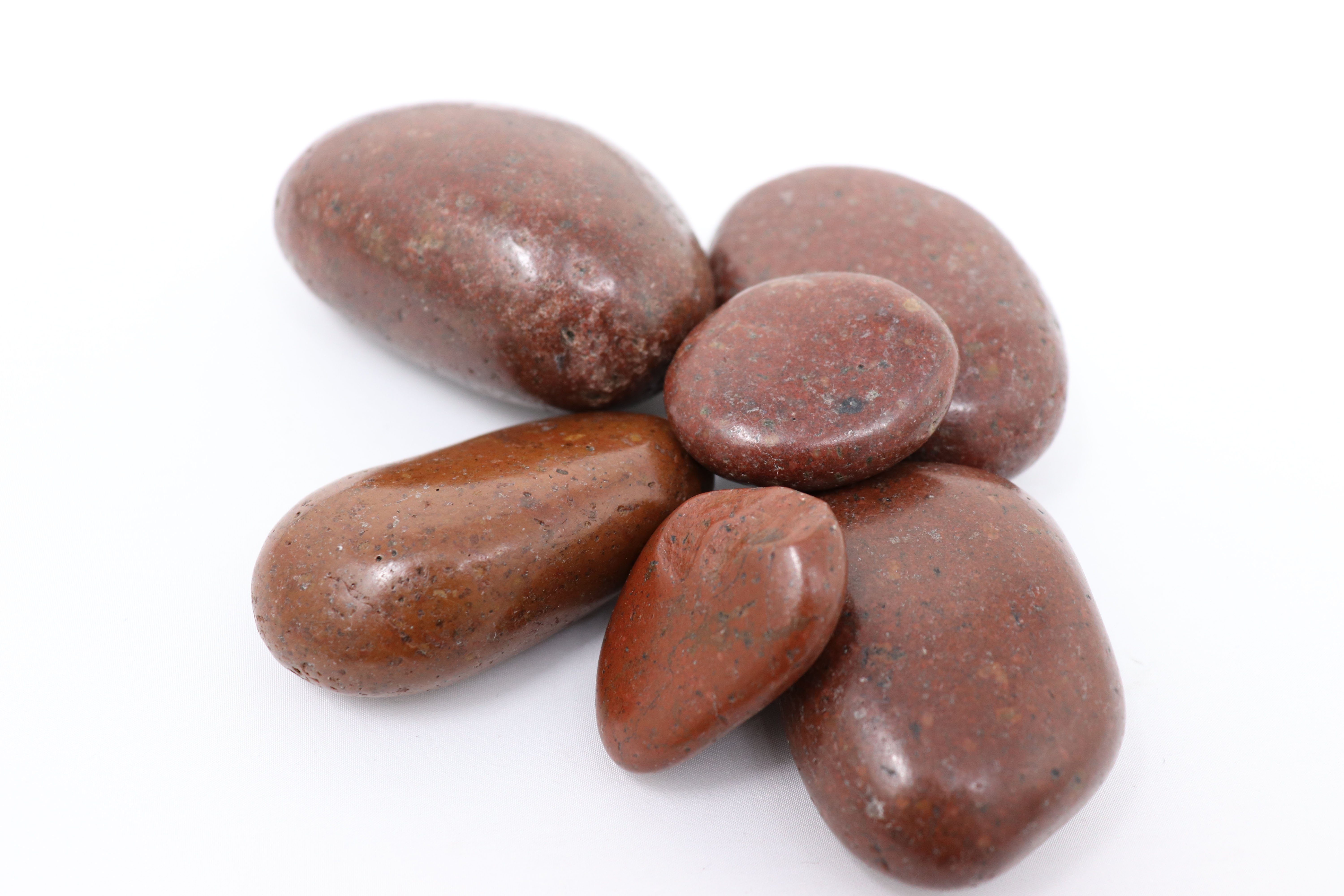 Aquagart Zierkies 20kg Polierter Kiesel Flusskiesel Kieselsteine Gartenkies Zierkies rot, (1 St)