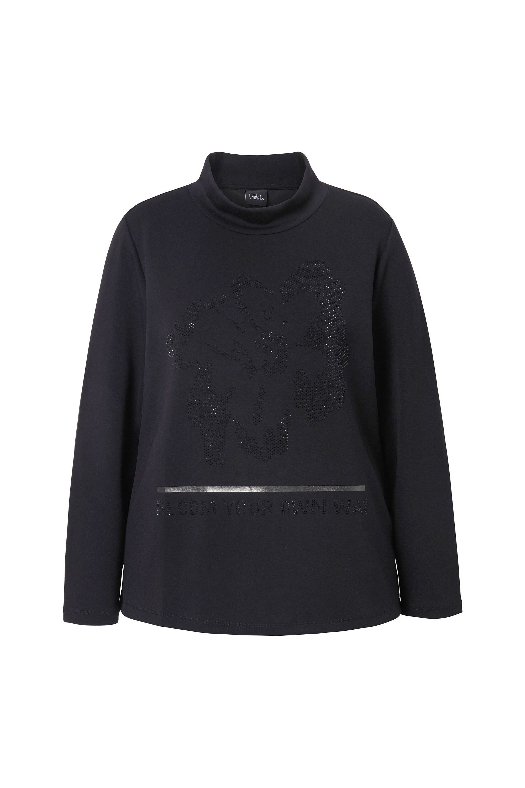 Ulla Popken Sweatshirt Sweatshirt Blüte Stehkragen günstig online kaufen