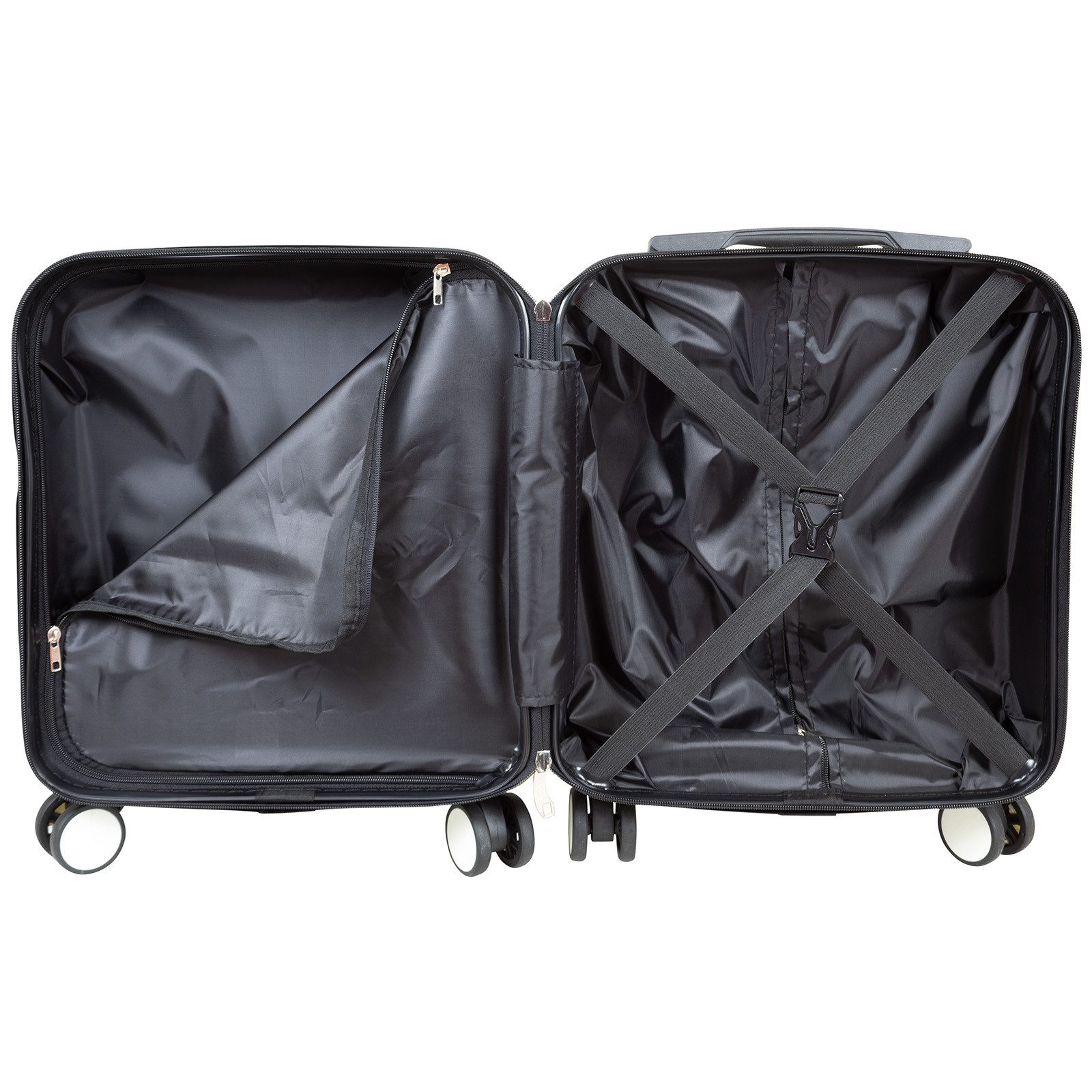 Trendyshop365 Hartschalen-Trolley Palma24, 6 Farben, 4 Größen, Reisekoffer mit, 4 Rollen, Zwillingsrollen, Zahlenschloss, robust und leicht