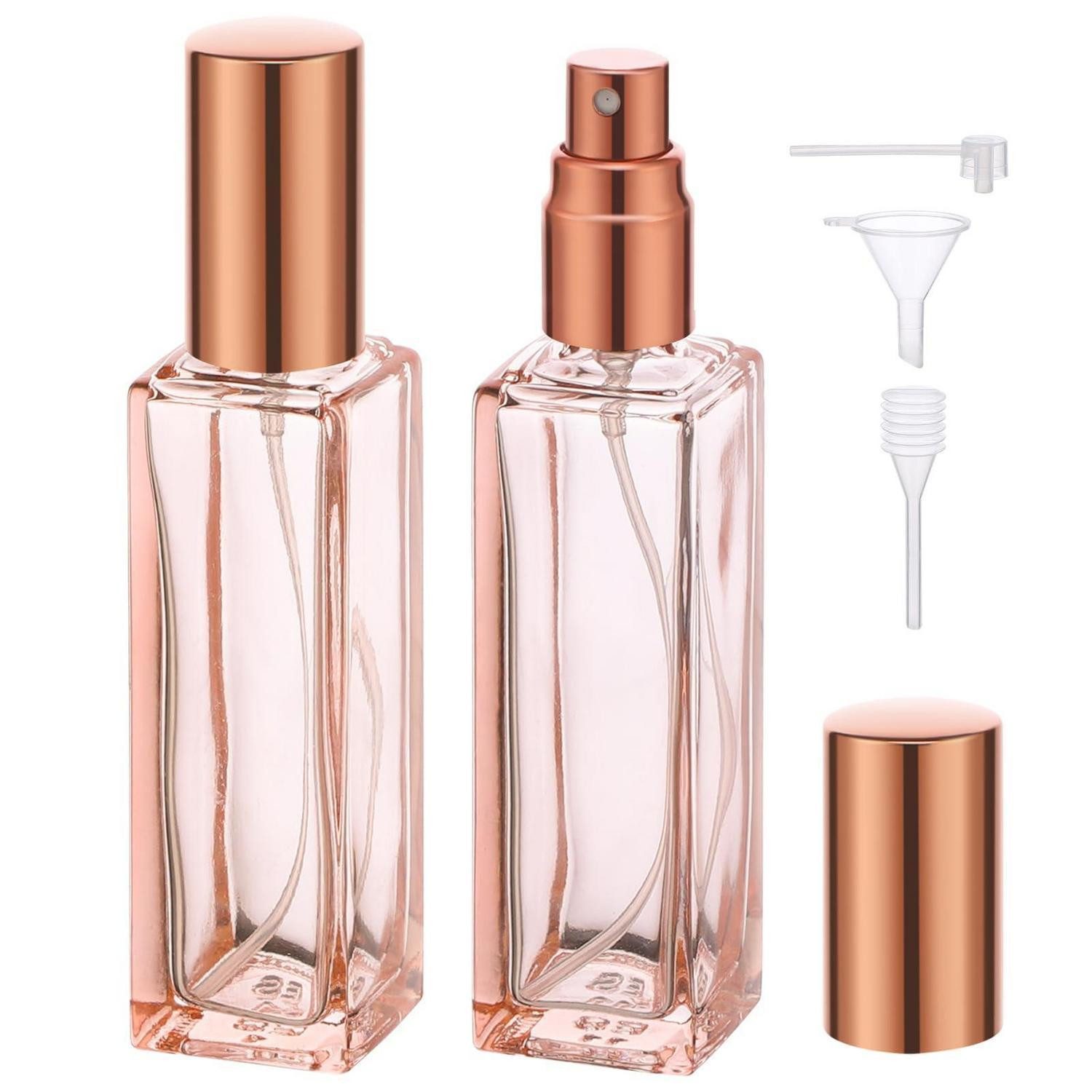 LuxusKollektion Parfümzerstäuber Parfümzerstäuber nachfüllbar 20ml 2 Stück Orange (2 St)