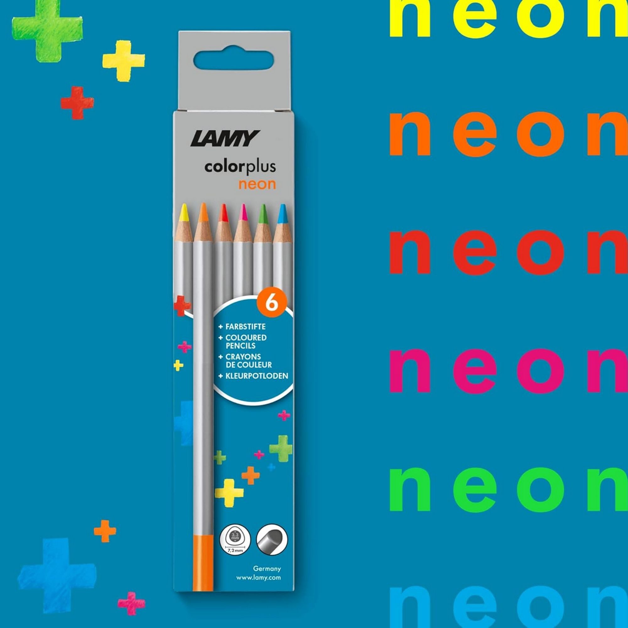 LAMY Buntstift LAMY Buntstifte 6x Farben aus massivem Lindenholz ergonomisch Dreieckf