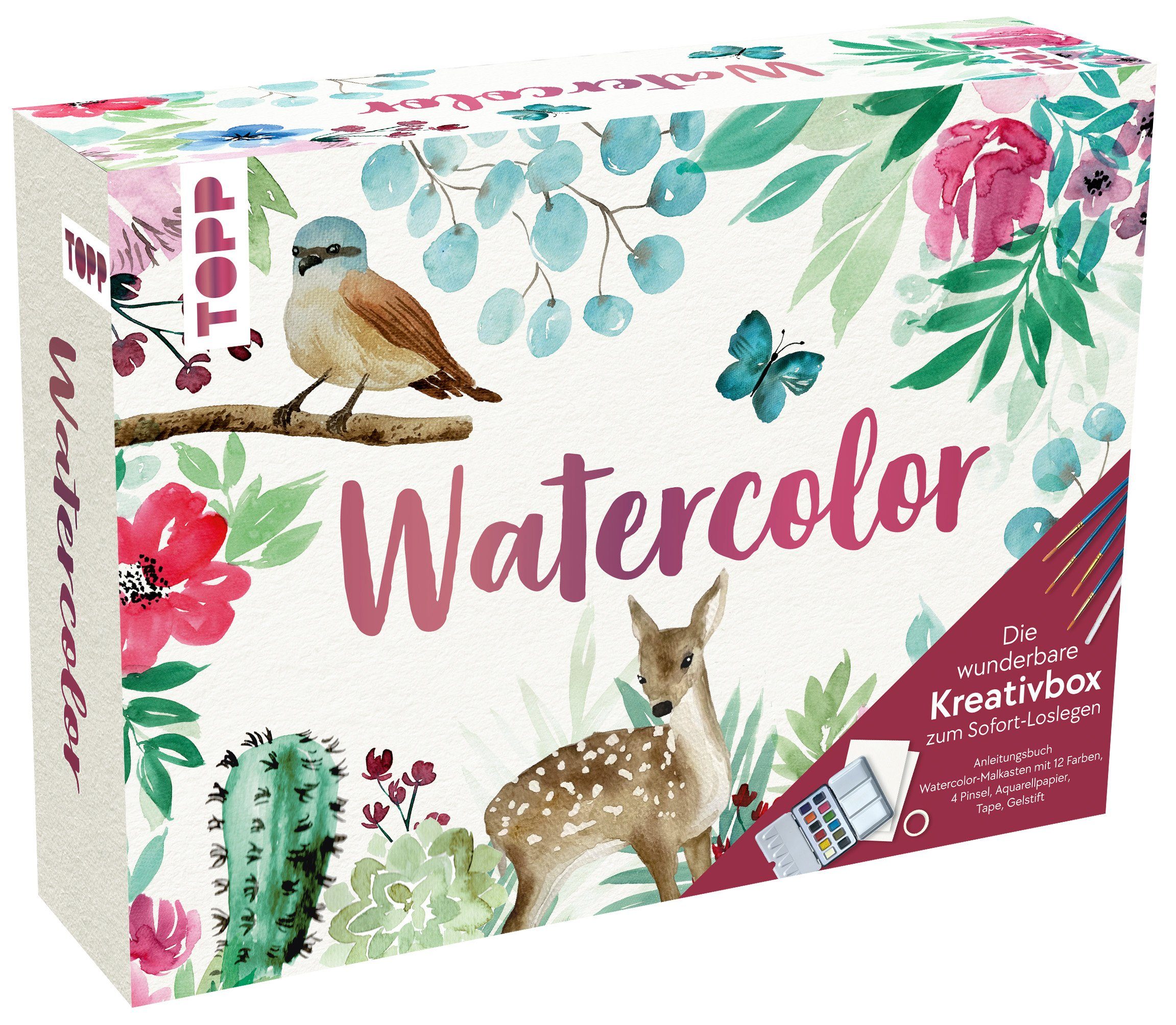 Topp Kreativset Watercolor Die wunderbare Kreativbox, inkl. Anleitung und Material