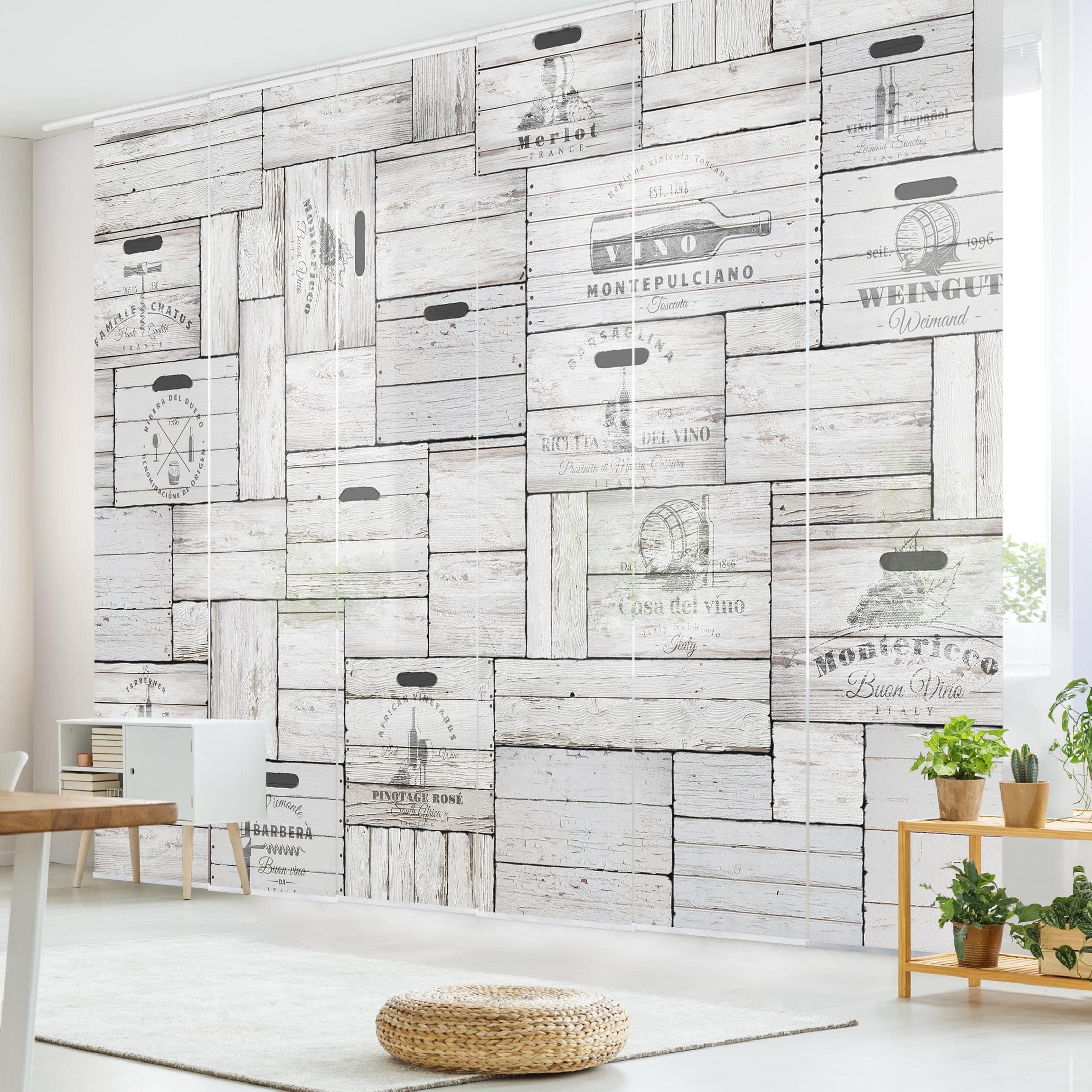 Bilderdepot24 Schiebegardine modern Flächenvorhang blickdicht Shabby günstig online kaufen