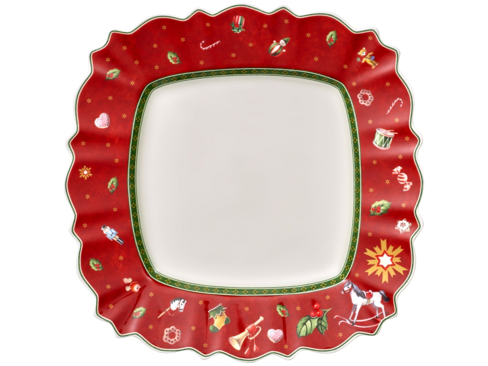 Villeroy & Boch Speiseteller Toy's Delight Speiseteller eckig rot 28 cm