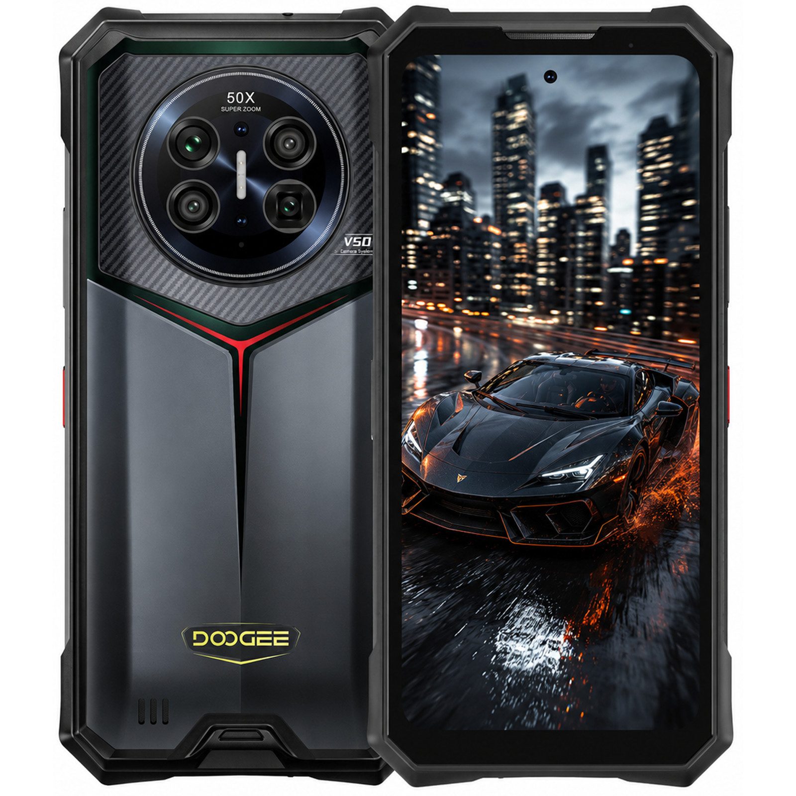 DOOGEE 2026 Smartphone Outdoor Handy DOOGEE V50 12/512GB Android16 oukitel Smartphone (6,78 Zoll FHD+ 120Hz, 11000mAh, 66W, 200MP Quad-Kamera, Android 16)