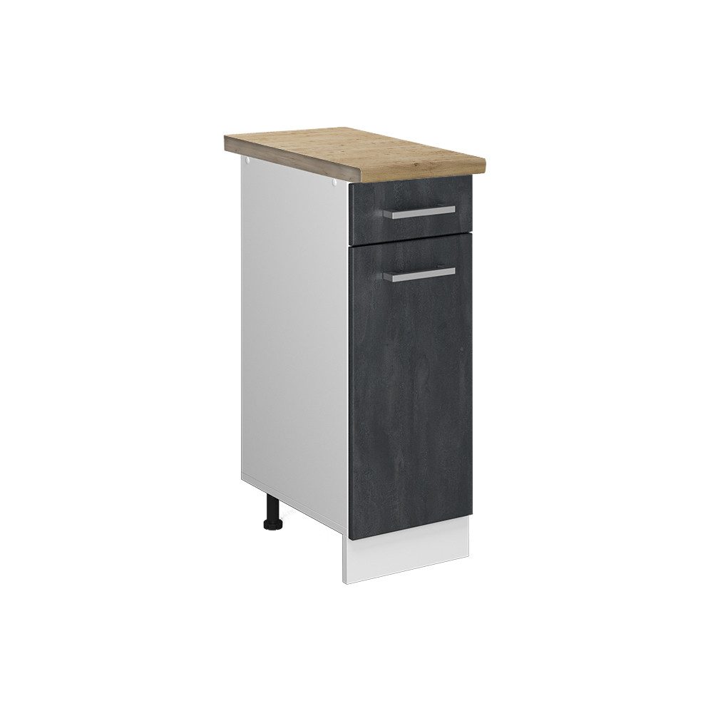 Vicco Unterschrank R-Line, Schwarz Beton/Weiß, 30 günstig online kaufen