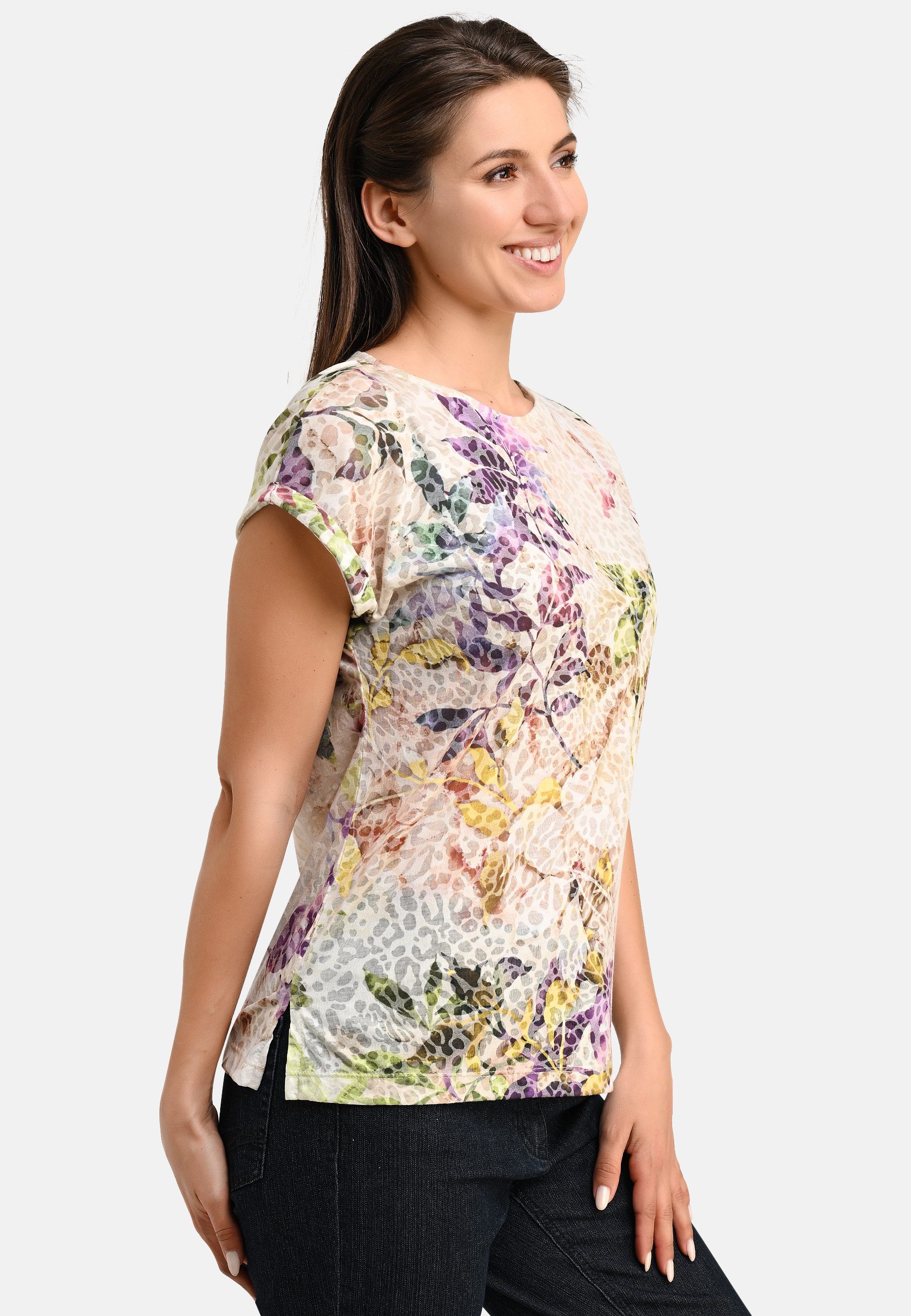 BICALLA T-Shirt Shirt mit Blätter-Print in günstig online kaufen