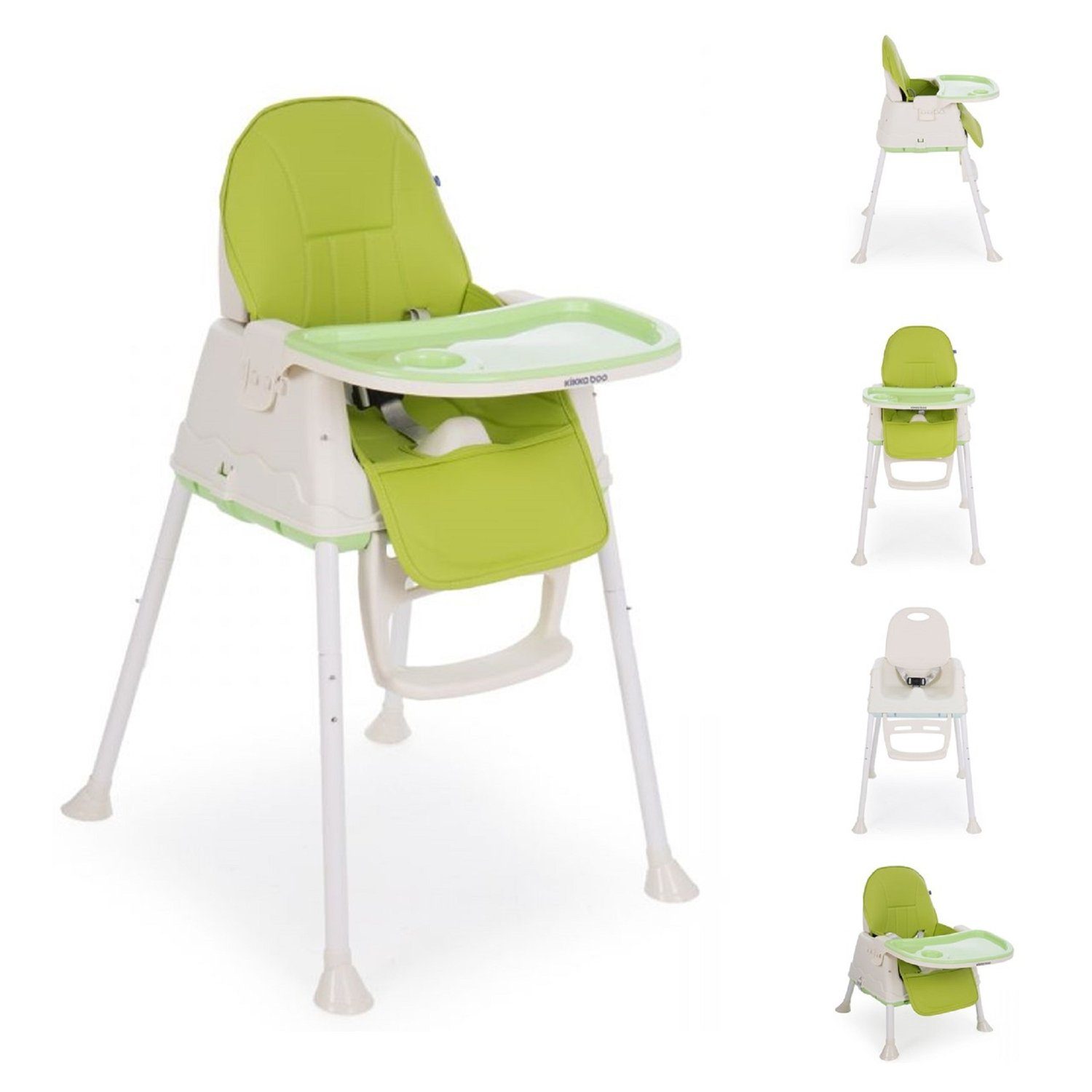 Kikkaboo Kombihochstuhl Hochstuhl Creamy 2in1, Tablet abnehmbar, Höhe verstellbar, 3-Punkt-Gurt