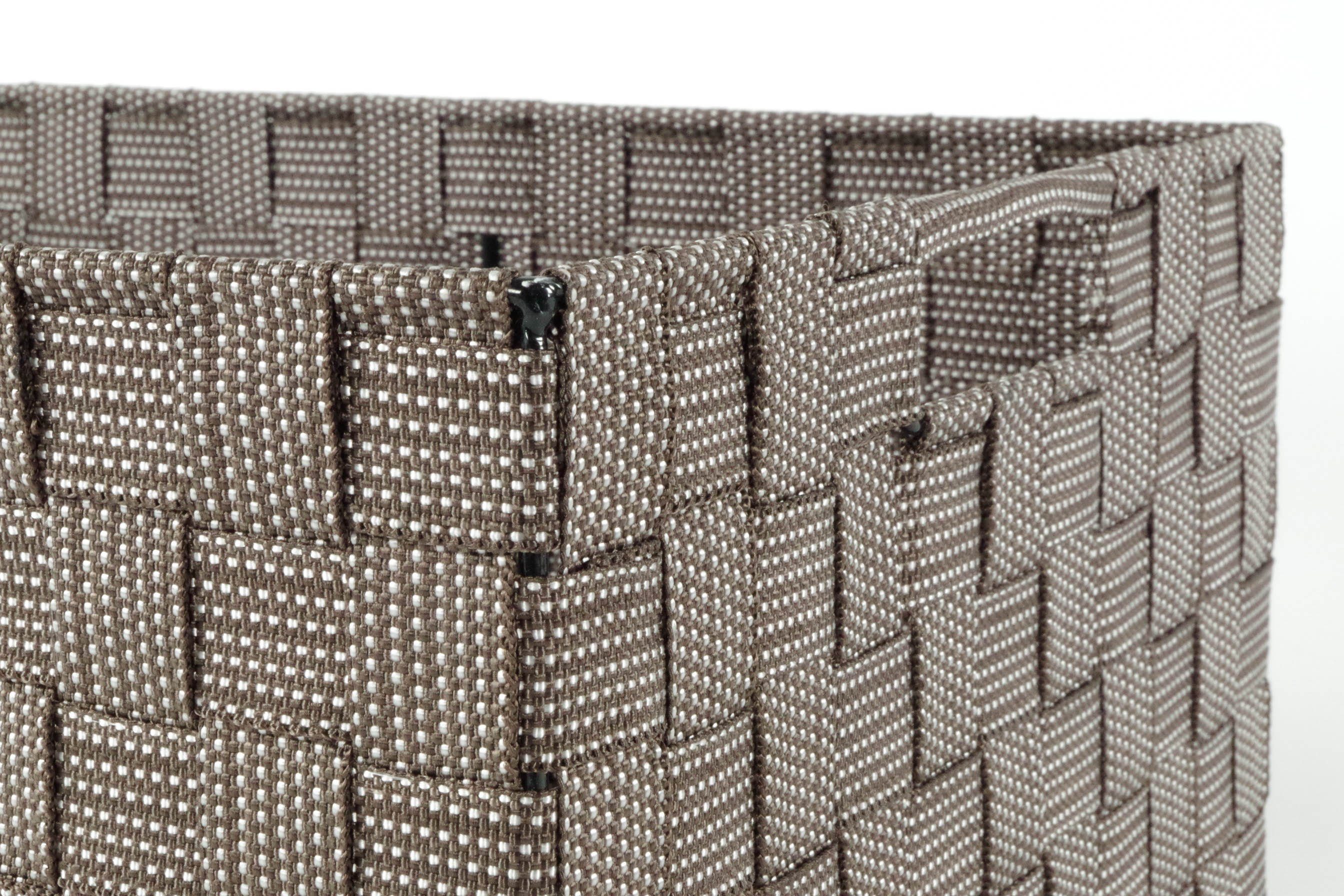 Kobolo Aufbewahrungskorb Regalkorb Nylon rechteckig brown sugar 4-teilig