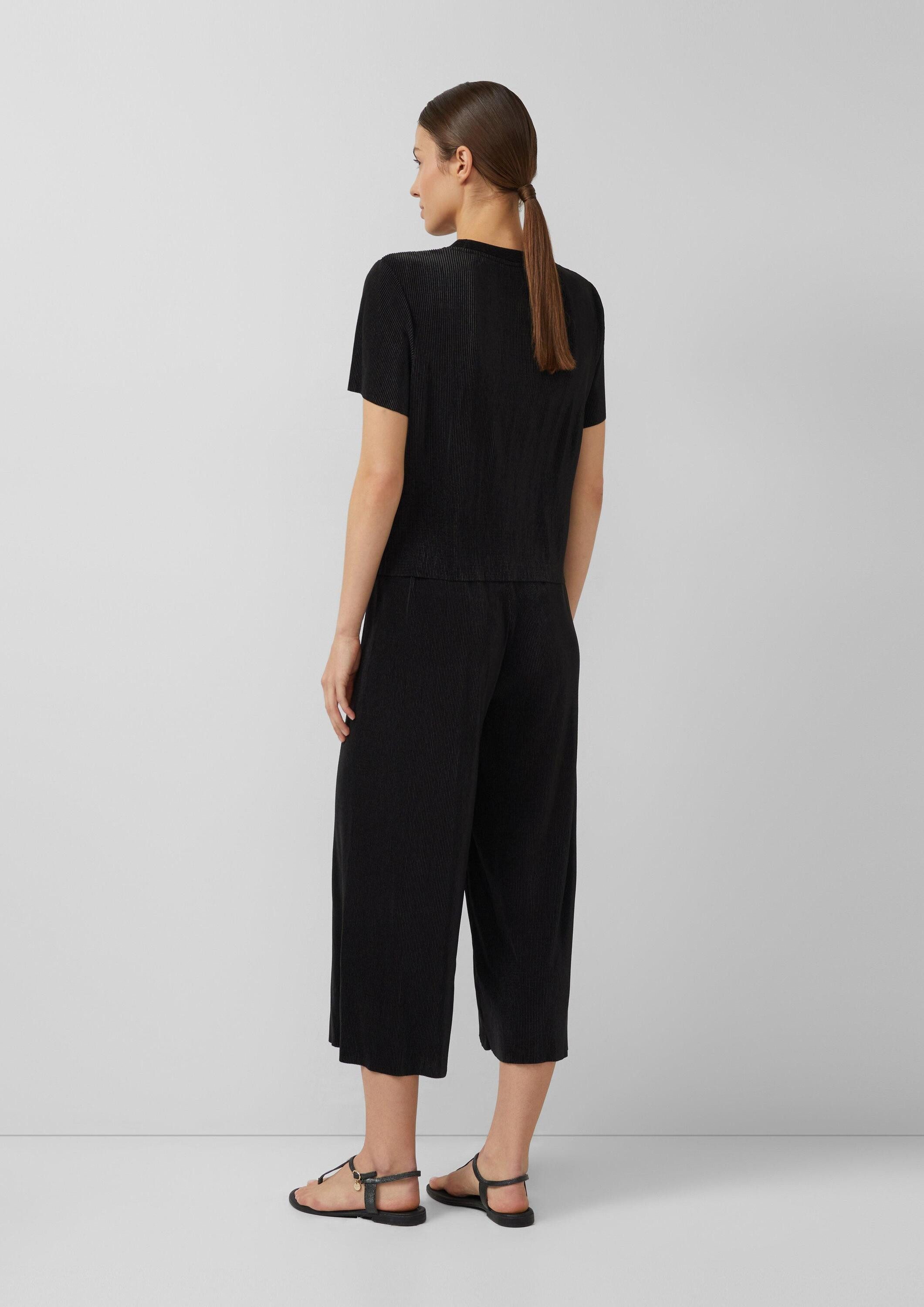 s.Oliver Culotte Hose Plissierte Culotte mit All-over-Print