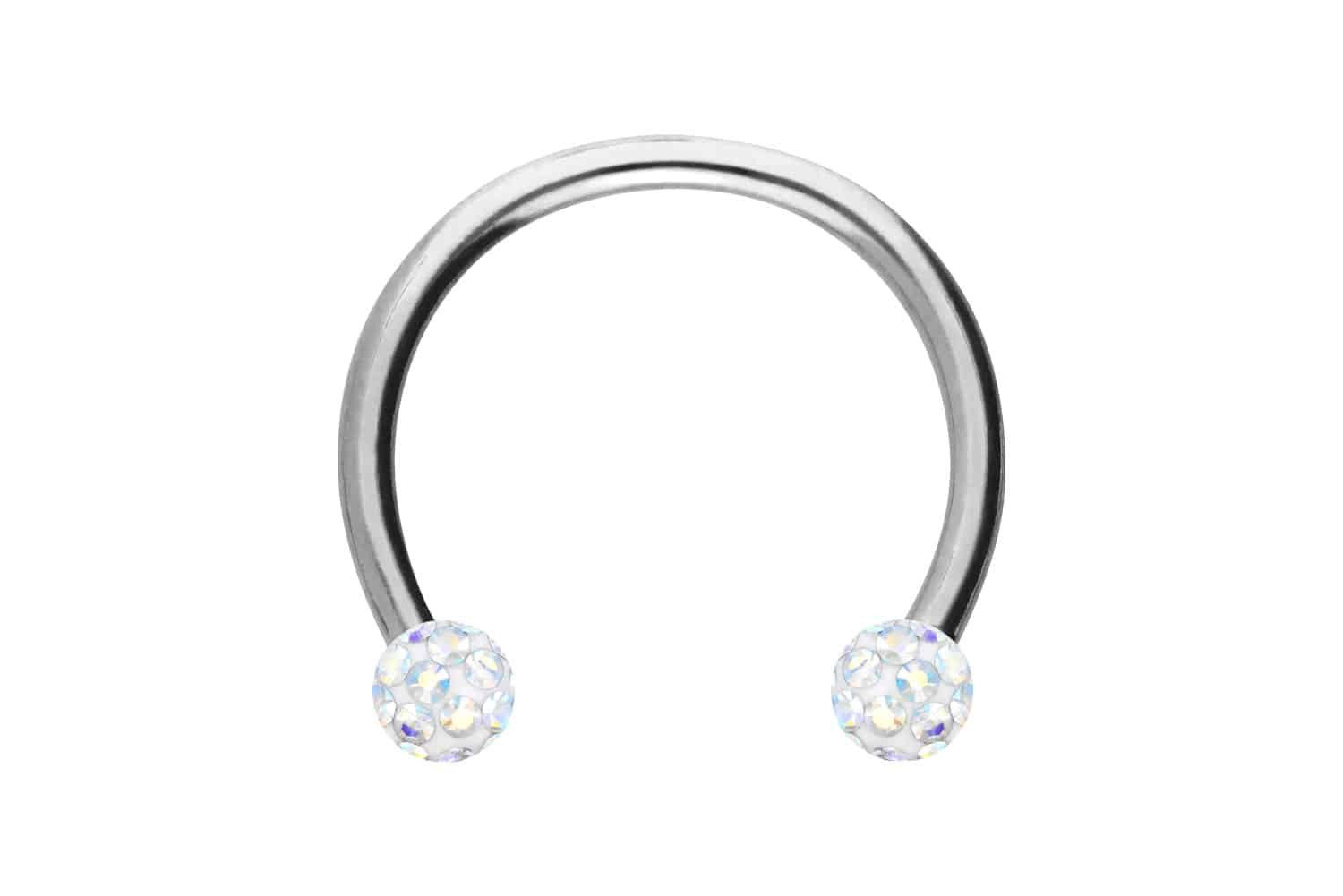 PIERCINGLINE Nasenpiercing Titan Hufeisenring EPOXY-KUGELN (Hufeisen-Ringe günstig online kaufen