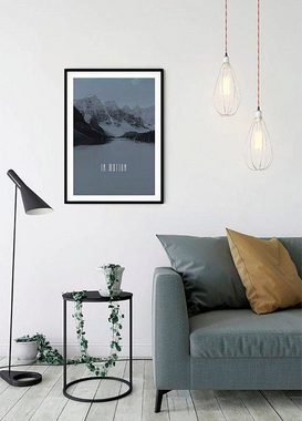 Komar Poster Word Lake In Motion Steel, Natur (1 St), Kinderzimmer, Schlafzimmer, Wohnzimmer