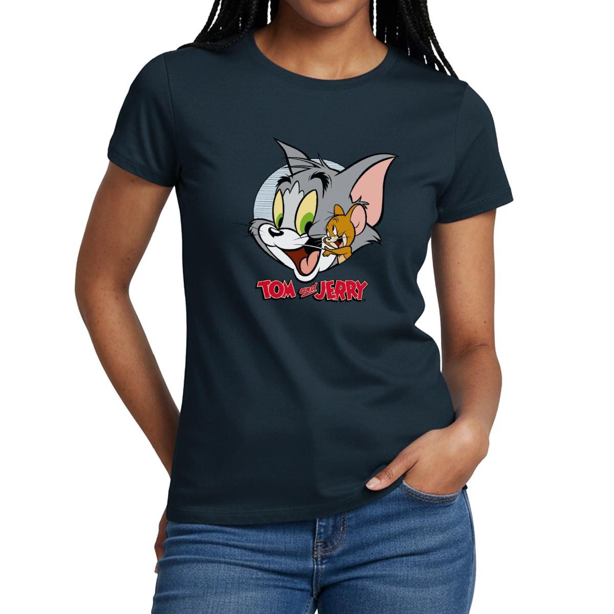 T-Shirt Tom Und Jerry Verschmust Frauen T-Shirt