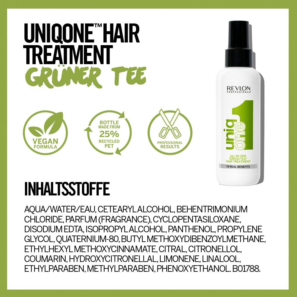 REVLON PROFESSIONAL Leave-in Pflege Green One 150ml Hair In Tea Treatment All Uniqone