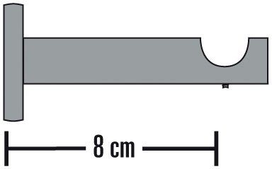 20 edelstahl-optik SCHÖNER LAMINAT, Ø Ø WOHNEN Wandträger Träger (1-St), für Einzelprogramm 20 mm, Serie mm Leon offen