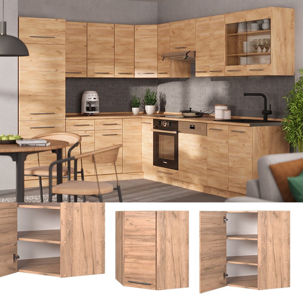 Vicco Eckhängeschrank Fame-Line, Goldkraft Eiche/Goldkraft Eiche, günstig online kaufen