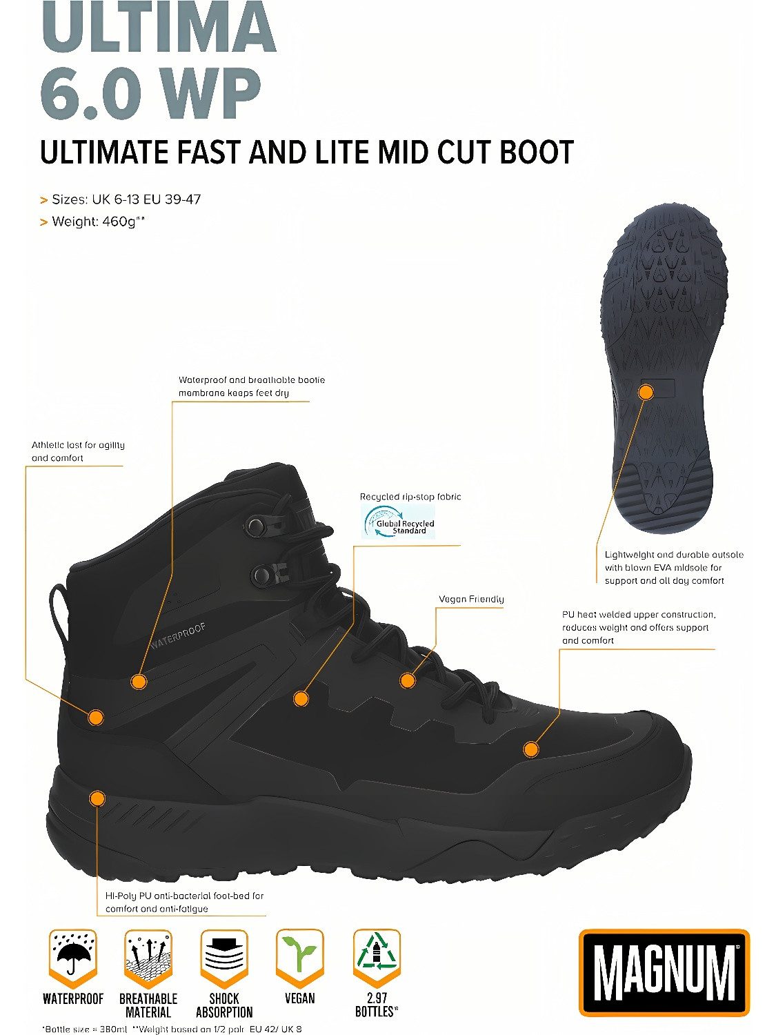 Magnum Ultima 6.0 Wp Stiefel