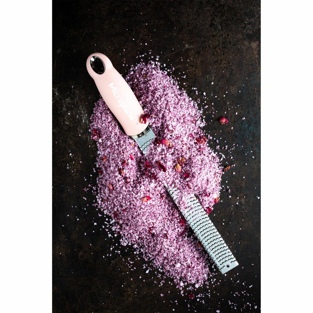 Dusky Pink photogeätzte Classic Rose, Kunststoff, Microplane Edelstahl, Küchenreibe Klinge Dusty Premium
