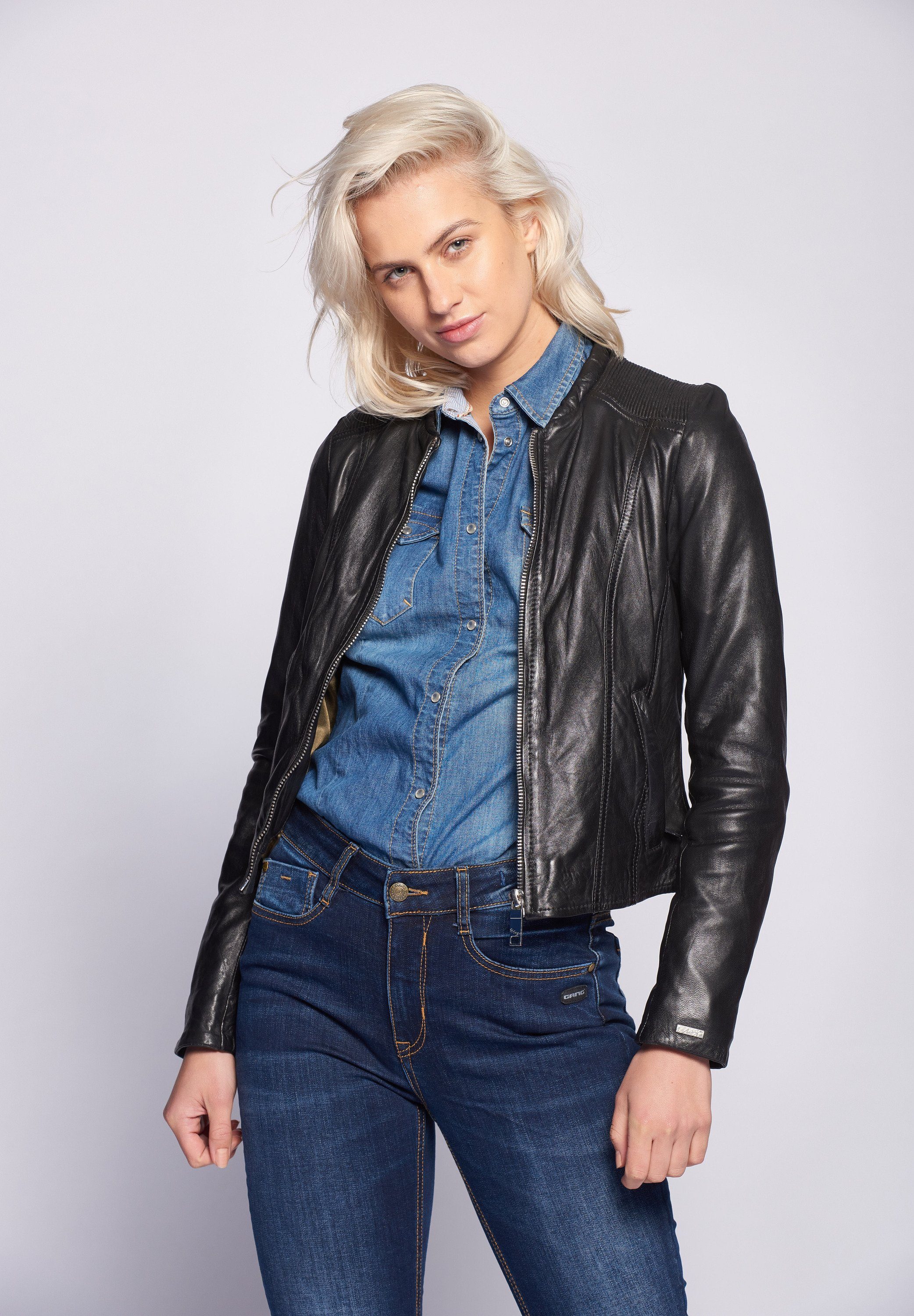 Lederjacke Smaragd