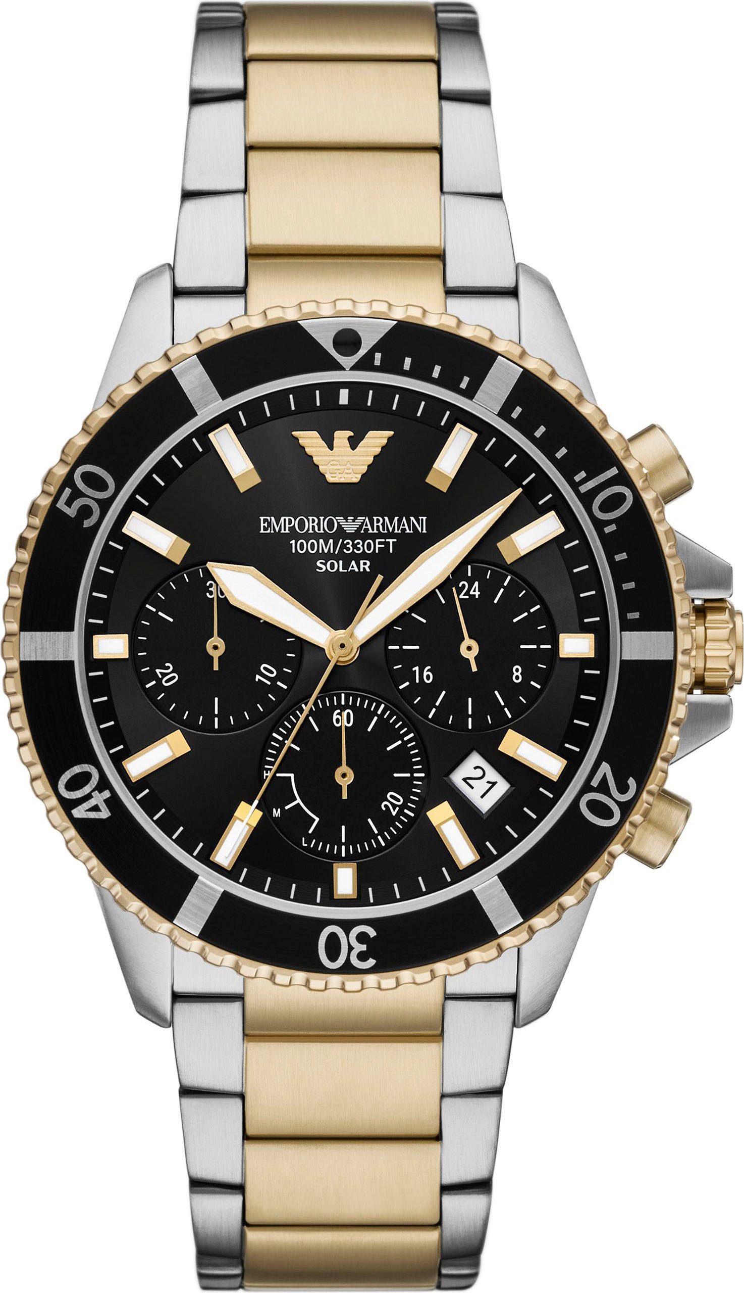 Emporio Armani Chronograph AR11680, Armbanduhr, Solar, Herrenuhr, Edelstahl günstig online kaufen