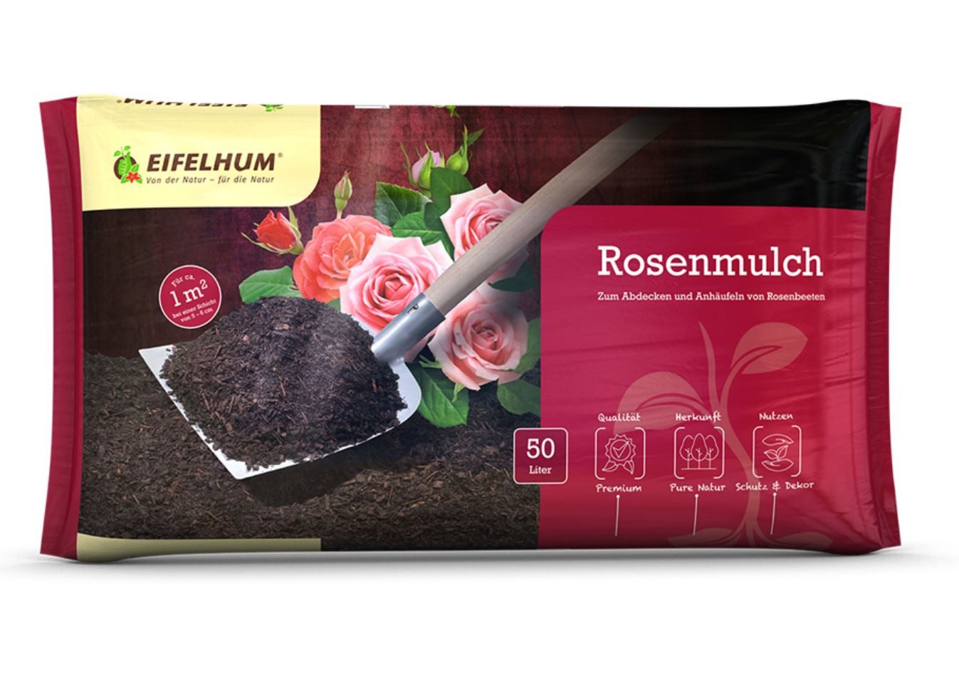 EIFELHUM Мульча из коры Bio Staudenmulch Rosenmulch 50l Naturfasermulch, 50 l