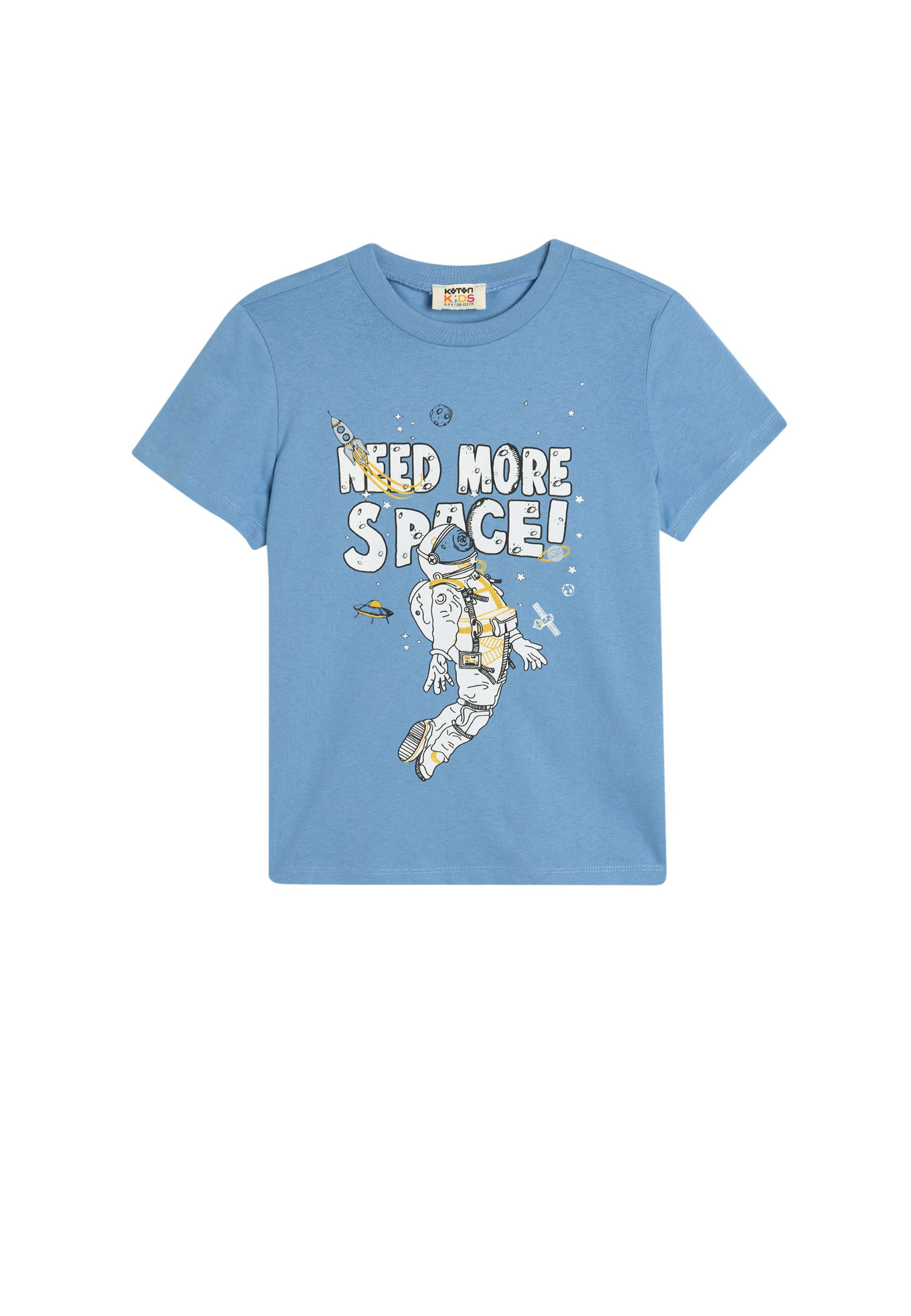 Koton T-Shirt Koton Baumwoll-T-Shirt Mit Weltraummotiv
