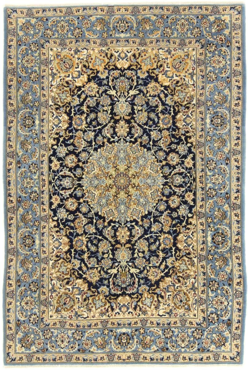 Orientteppich Isfahan 106x164 Handgeknüpfter Orientteppich / Perserteppich, Nain Trading, rechteckig, Höhe: 6 mm