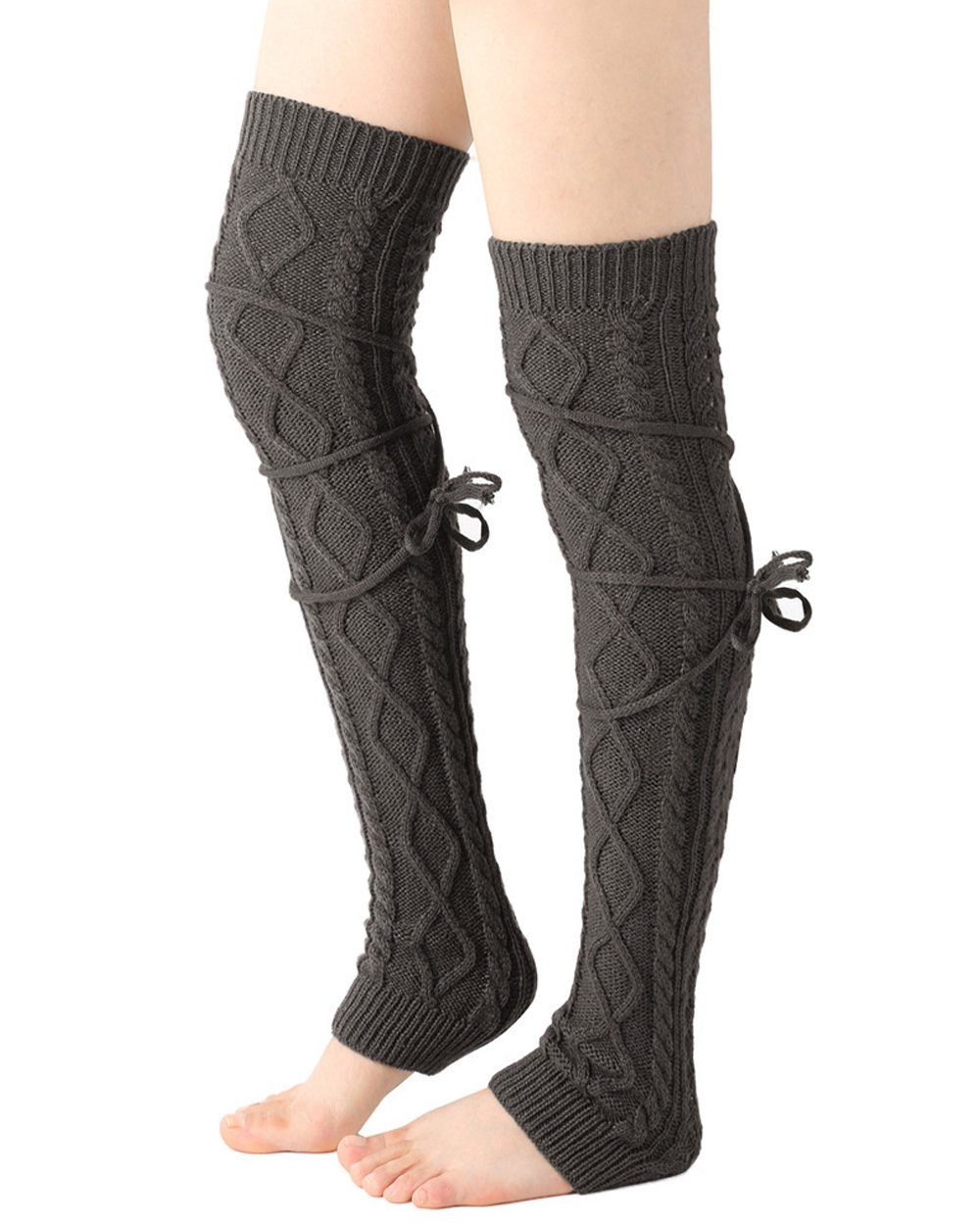 Dekorative Kniestrümpfe Oberschenkelhohe Socken Damen, Warme Über Kniestrümpfe (1-Paar) Winter kniestrümpfe für Frauen, warme Kniestrümpfe