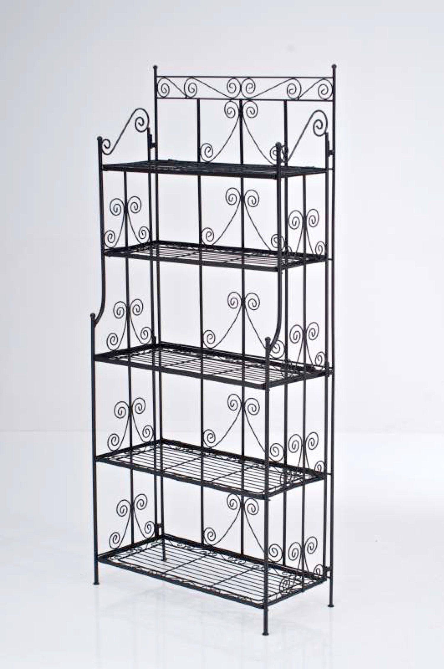 TPFGarden Standregal Cio - Blumenständer - 5-stöckiges Pflanzenregal, Blumenregal - Pflanzengestell, Pflanzenständer mit den Maßen (HxB xT): 173 x 74,5 x 34,5 cm schwarz