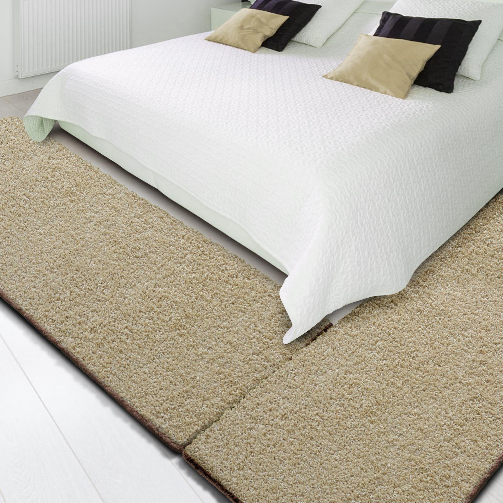Floordirekt Hochflor-Bettumrandung Barcelona Beige, 3 Größen, günstig online kaufen