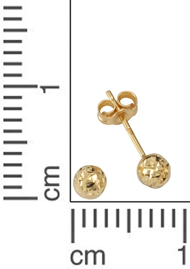 Firetti Paar Ohrstecker Schmuck Geschenk Gold 375 Ohrschmuck rund diamantiert
