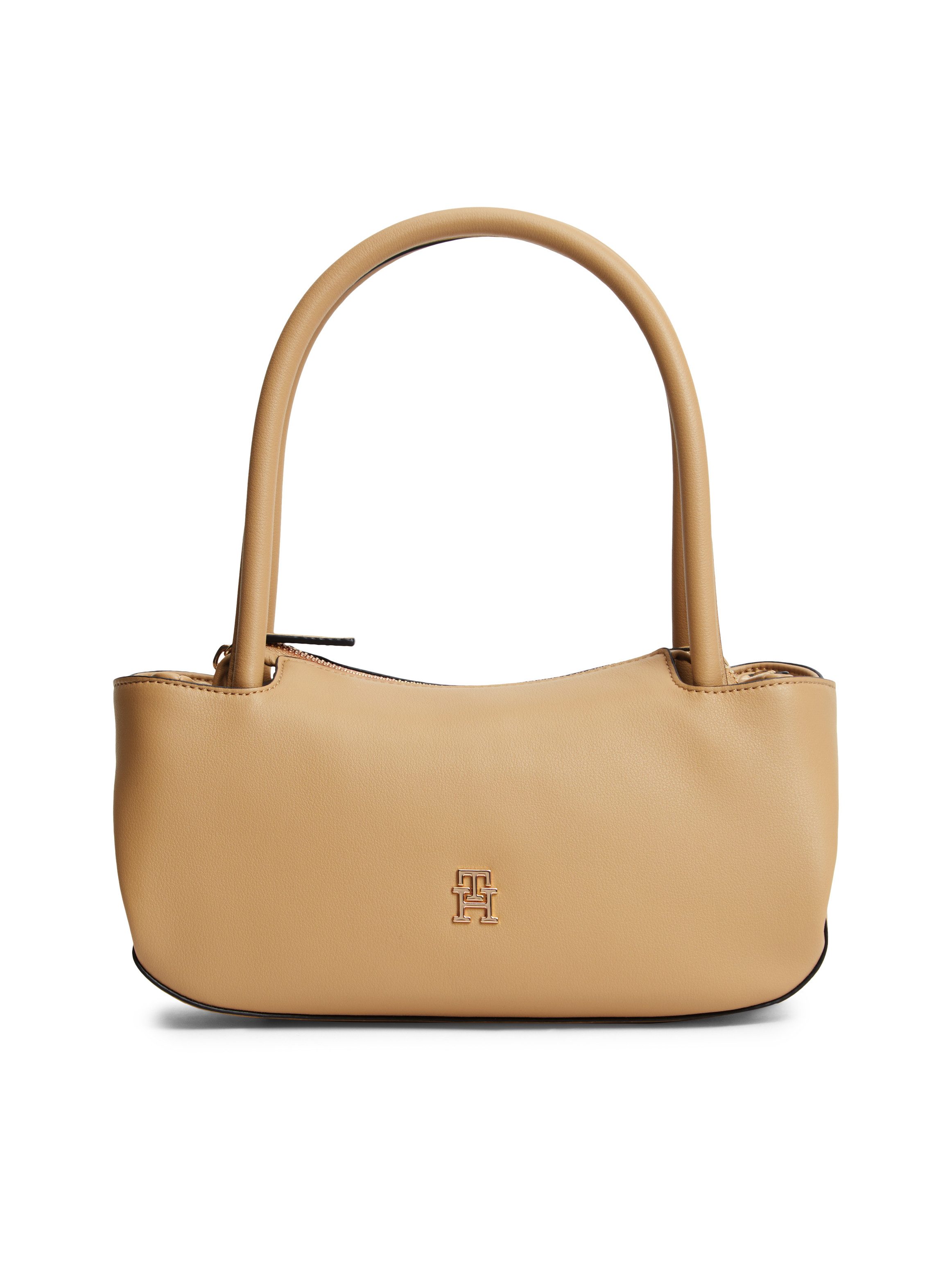 Tommy Hilfiger Henkeltasche TH LOGOTAPE SHOULDER BAG, Damen Handtasche mit doppeltem Tragegriff