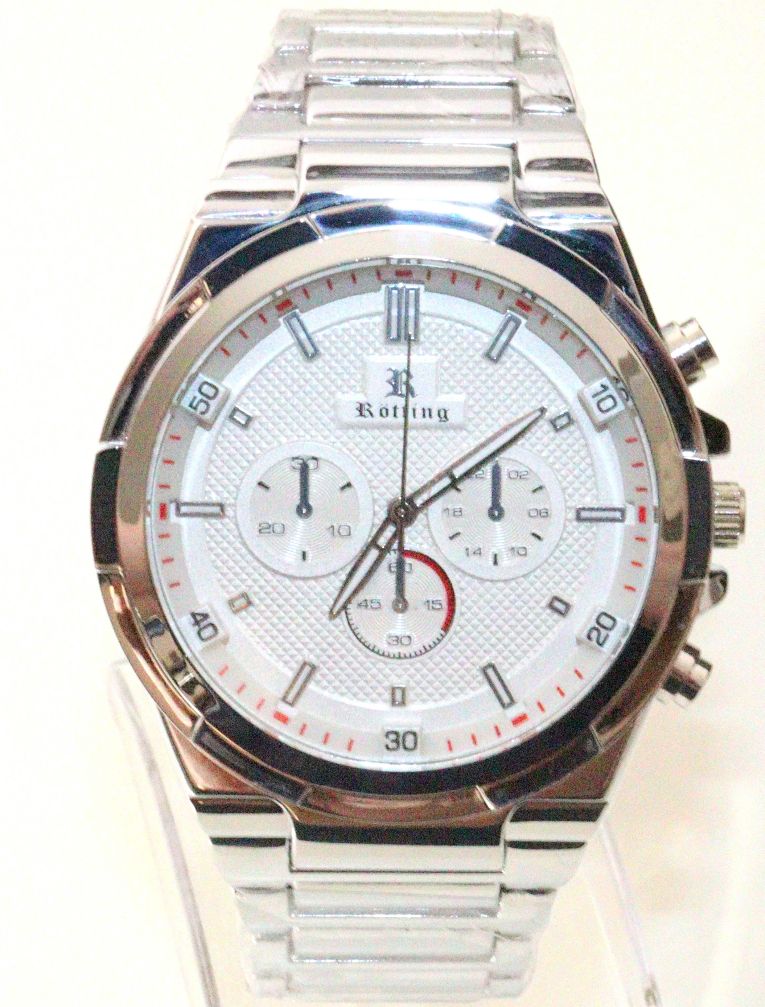 Rötting Design Quarzuhr Herrenuhr weißes Ziffernblatt günstig online kaufen