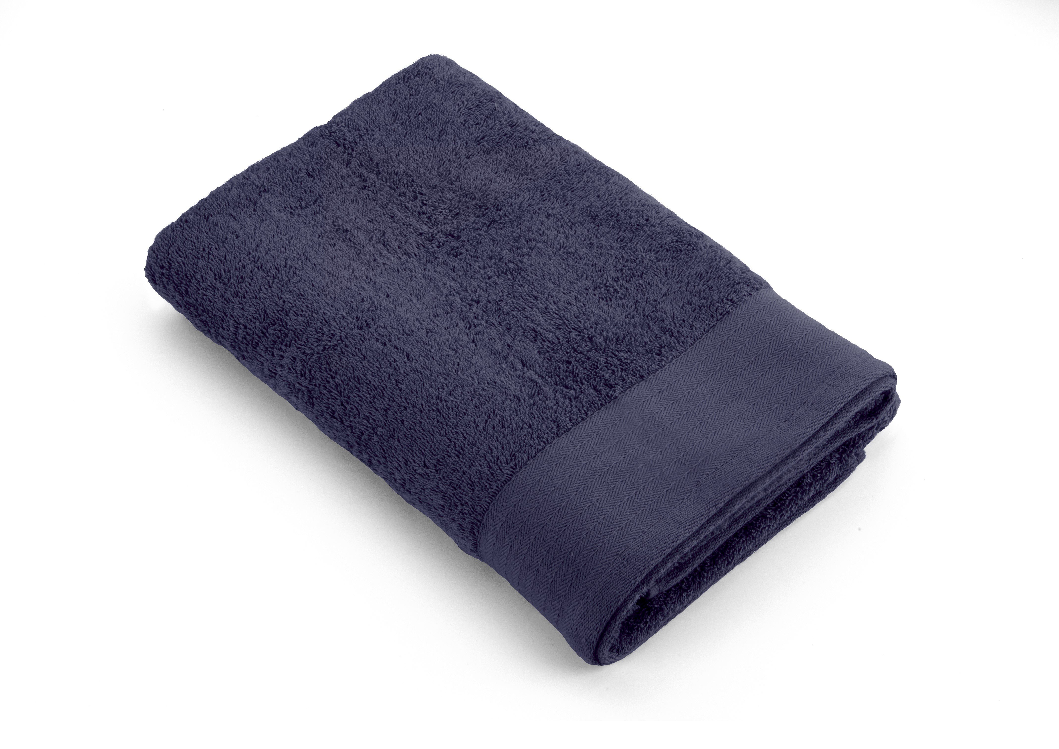 Walra Handtuch Duschtuch Soft Cotton Navy - 70x140 cm, Baumwolle (1-St)