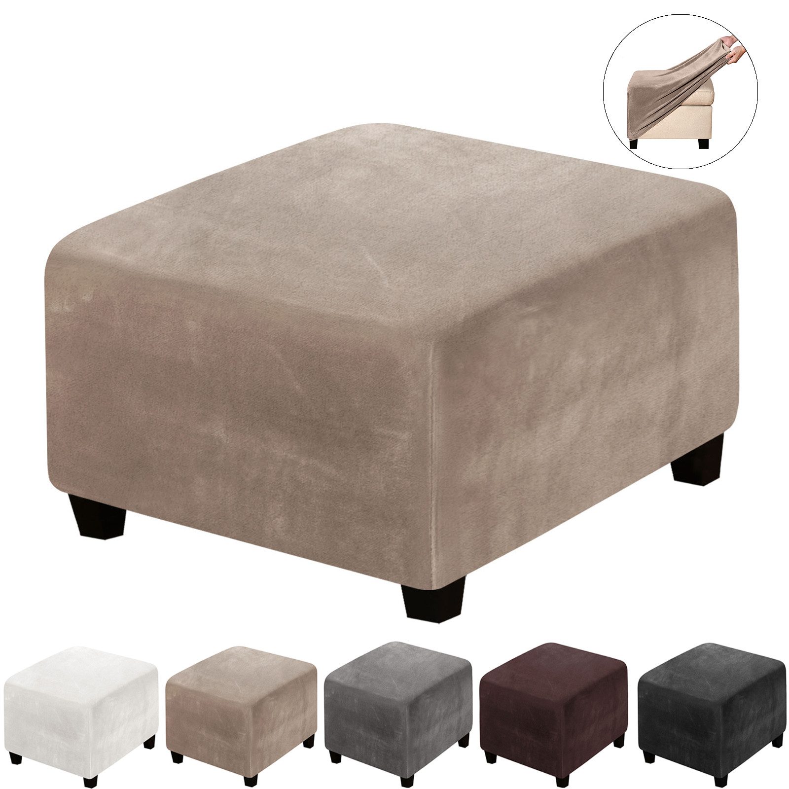 BTTO Stuhlhusse Hockerbezug Sofahusse Stretch Bezug Schonbezug Hocker Sofah günstig online kaufen